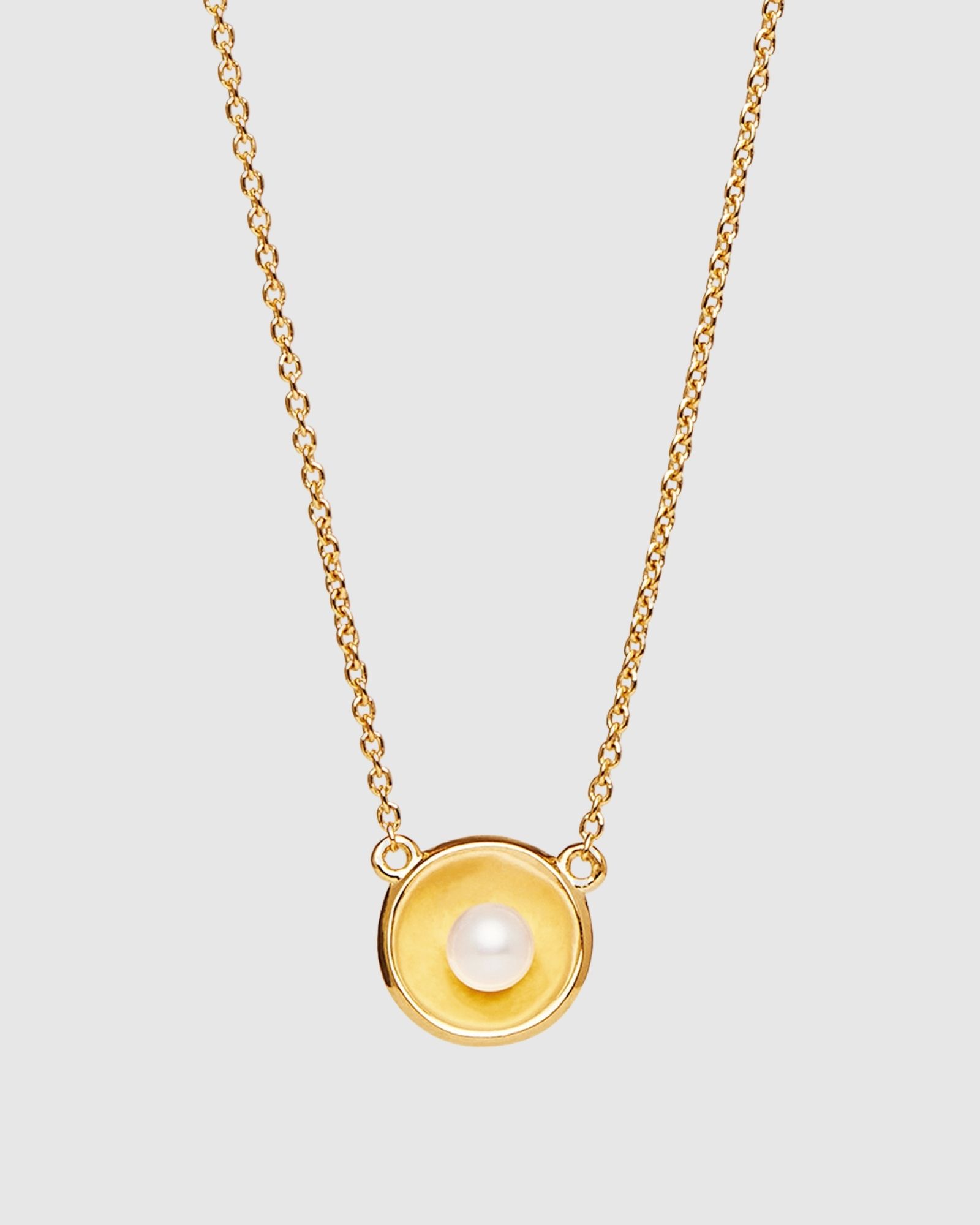 Capri Yellow Gold and Pearl Necklace