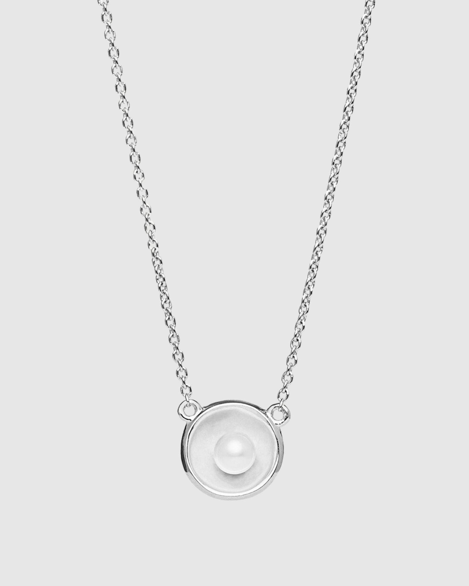 Capri Silver and Pearl Necklace