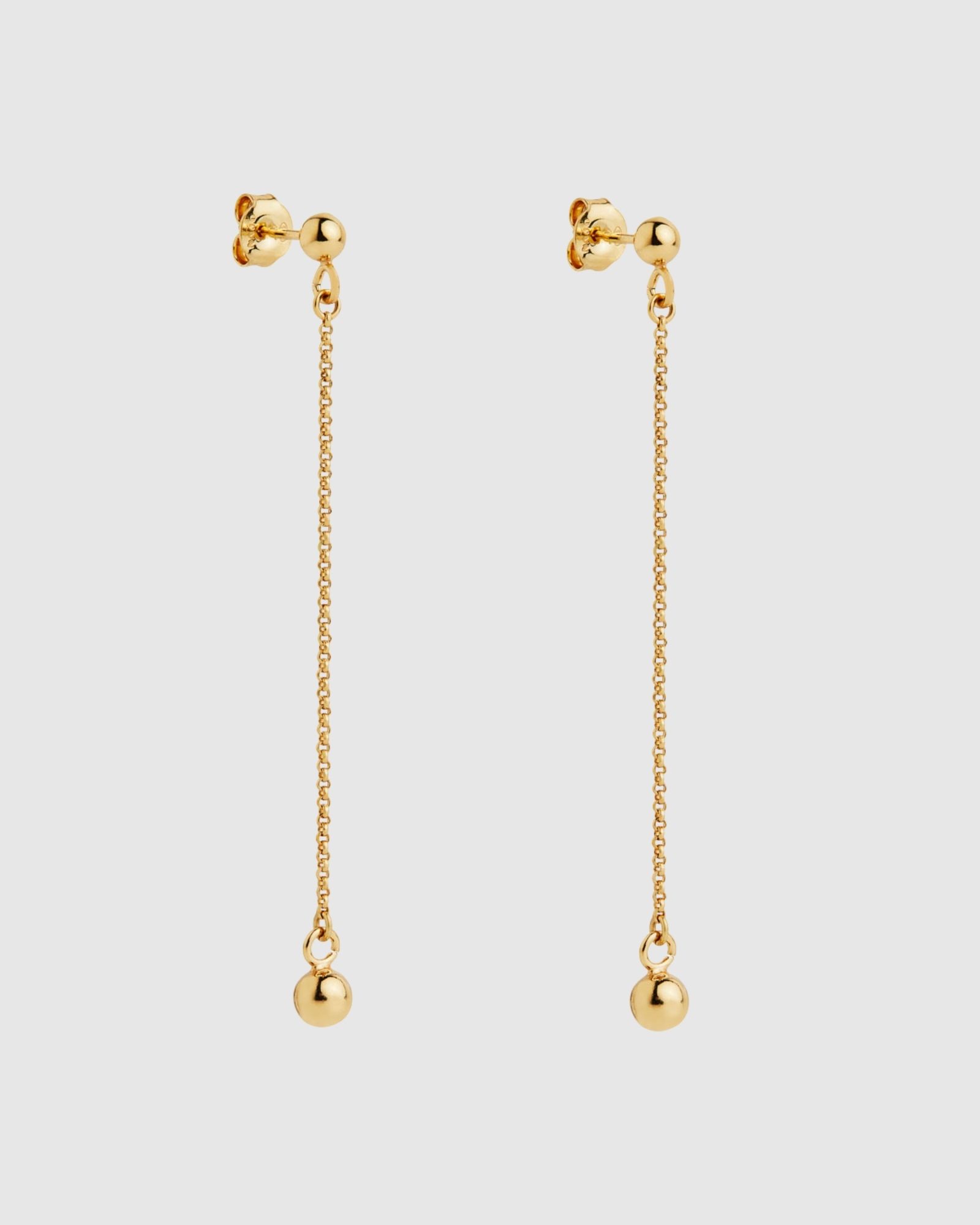 Sunbeam Yellow Gold Stud Drop Earrings