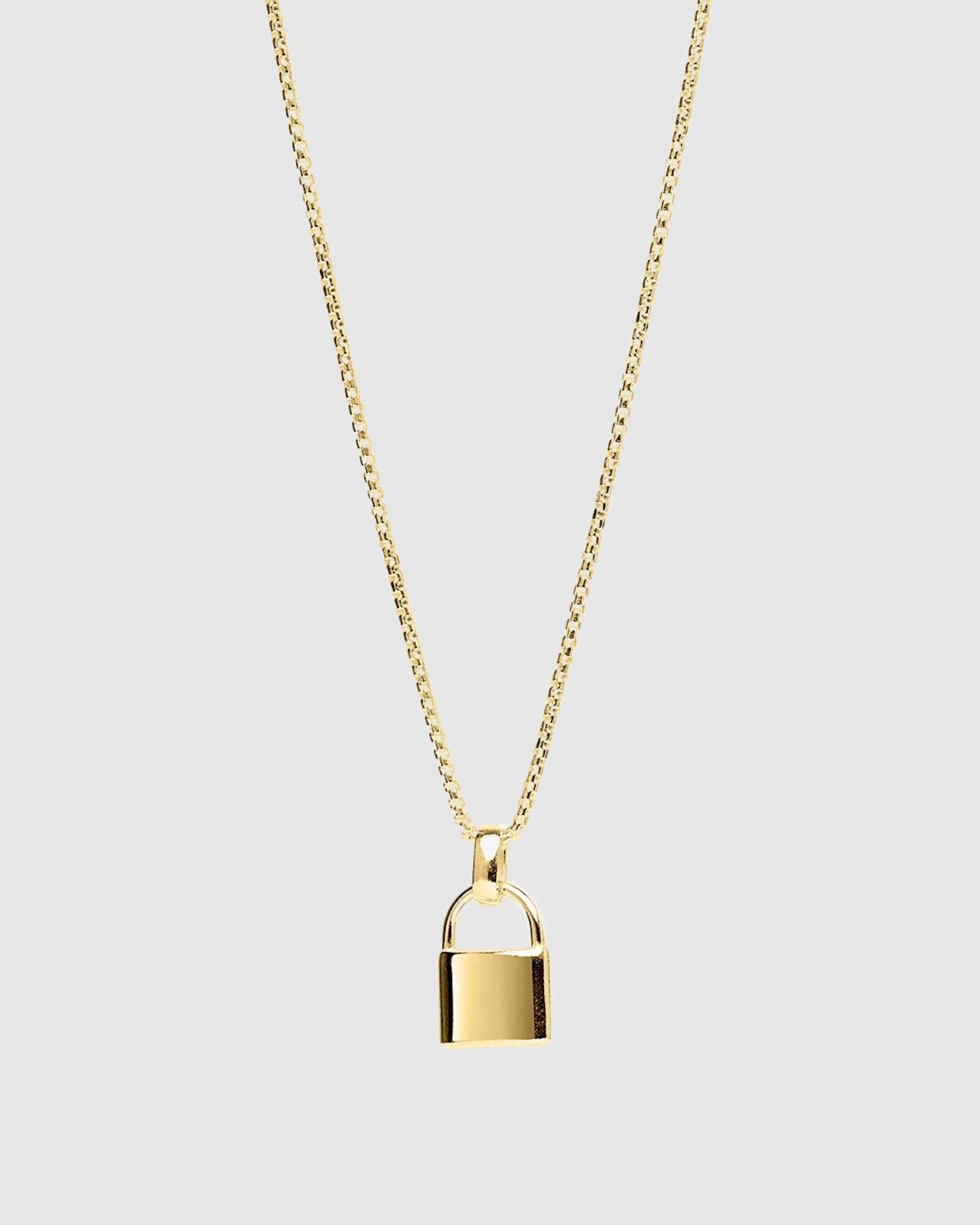 Love Lock Yellow Gold Pendant (45cm + 5cm ext)