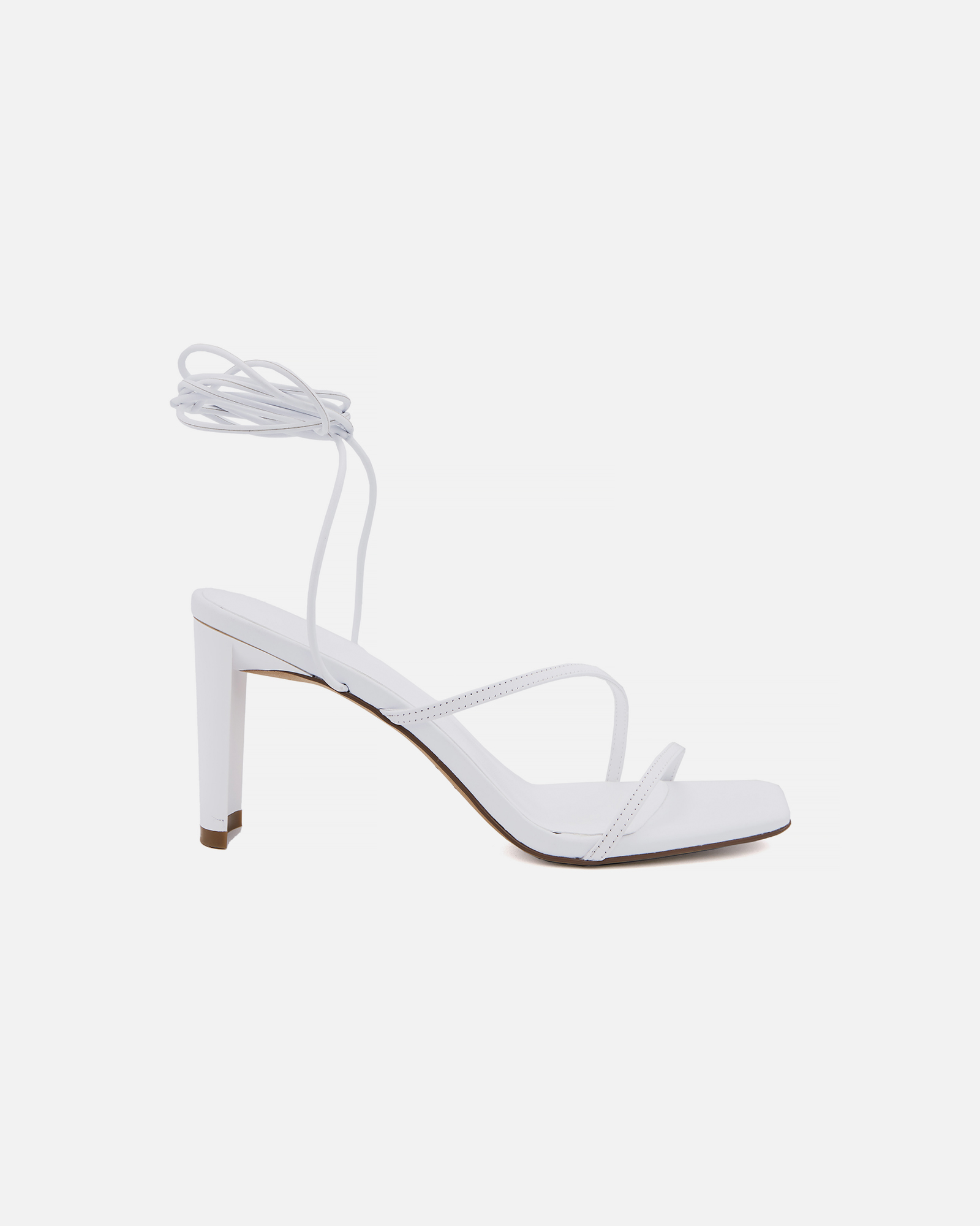 The Cyrus Wrap White Heel