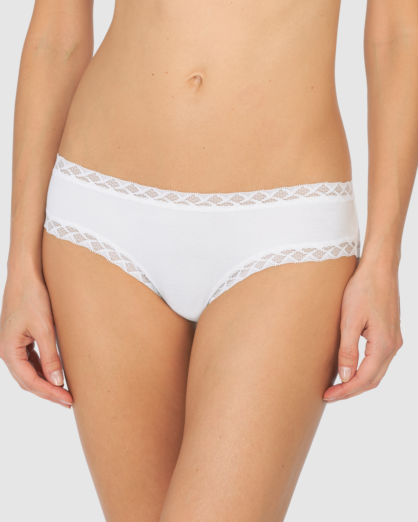 Bliss Lace Trim Pima Cotton Hipster Girl Brief