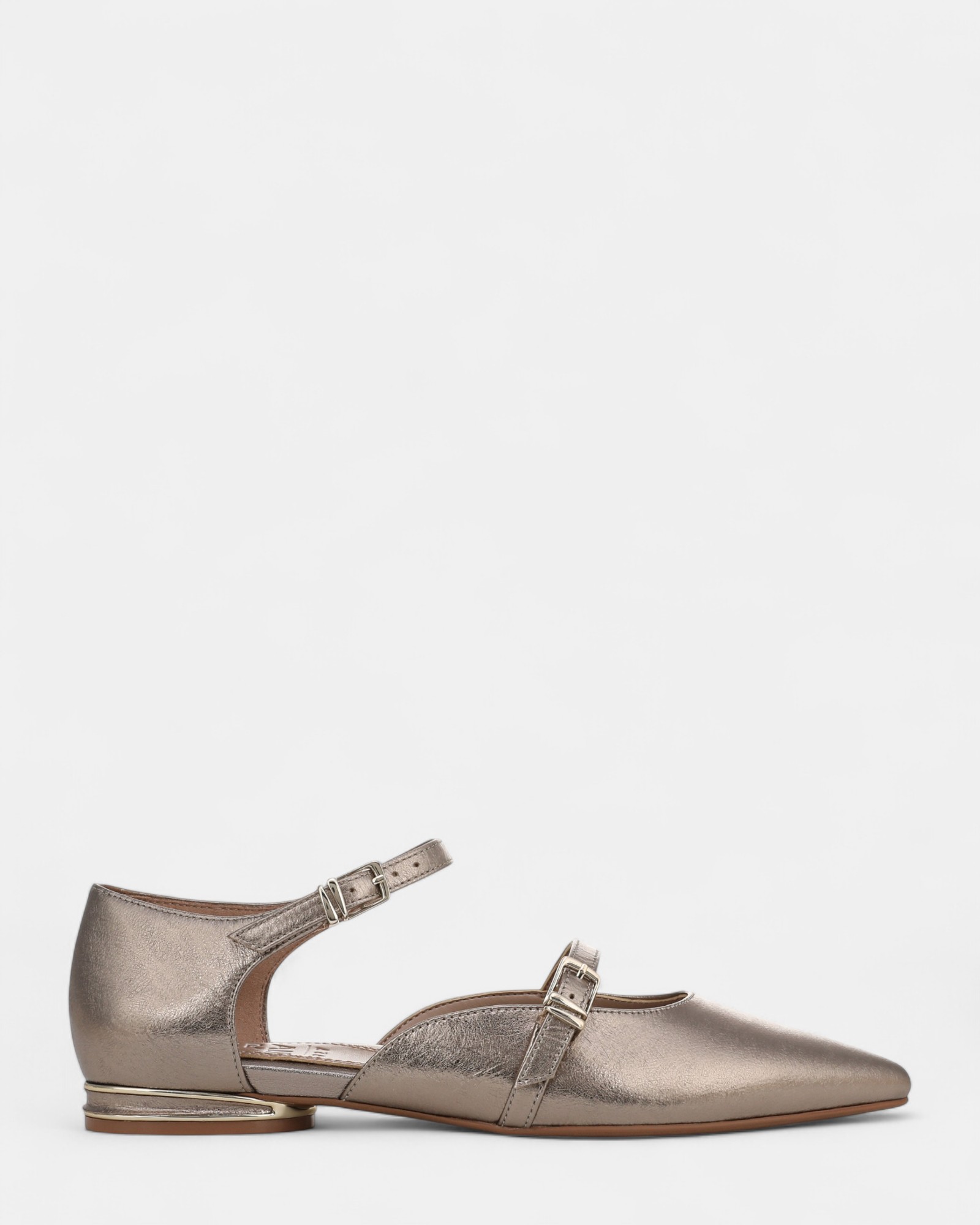Harmony Mary-Jane Flat - Pewter