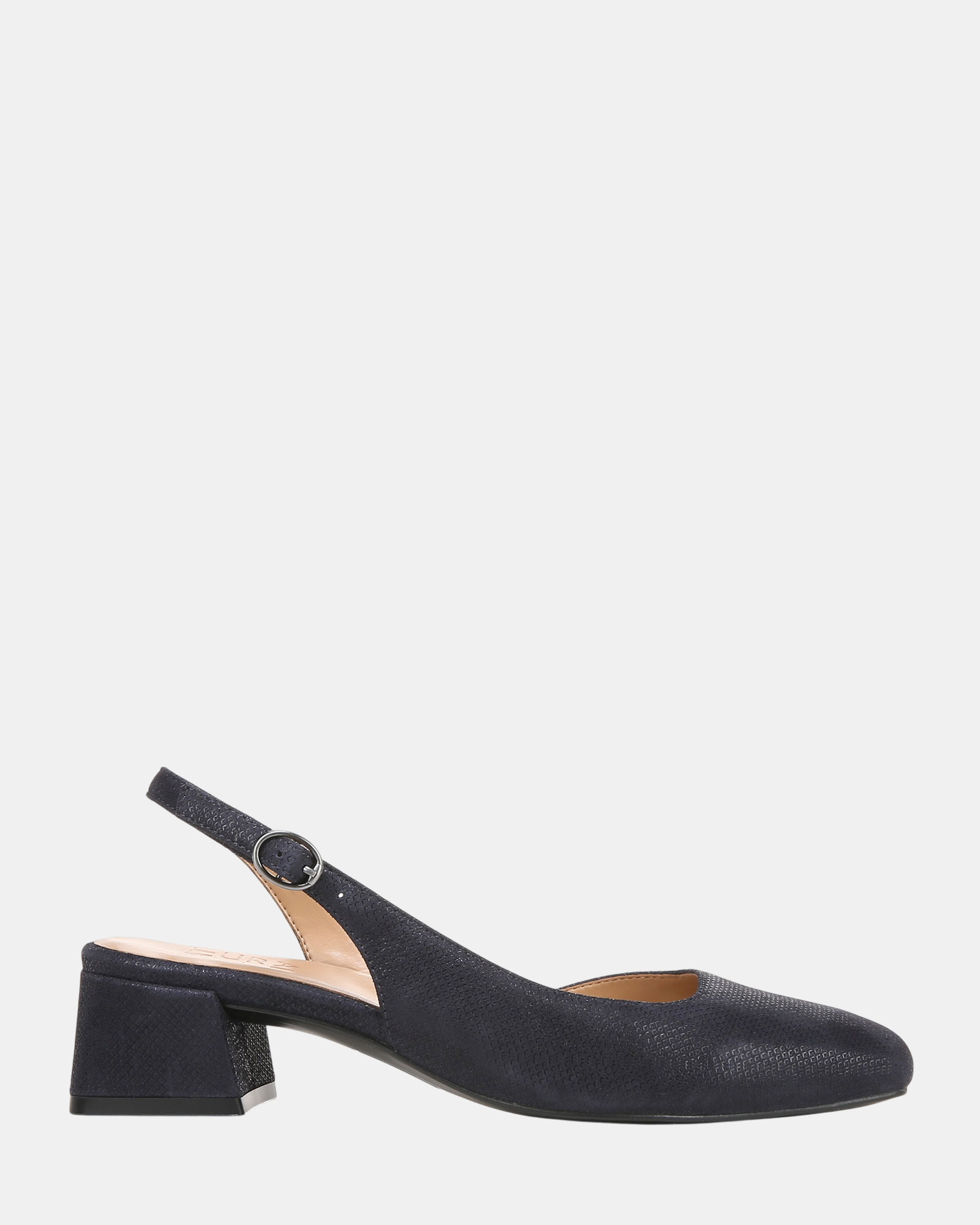 Jayla Slingback Heeled Sandal - Istmo Navy