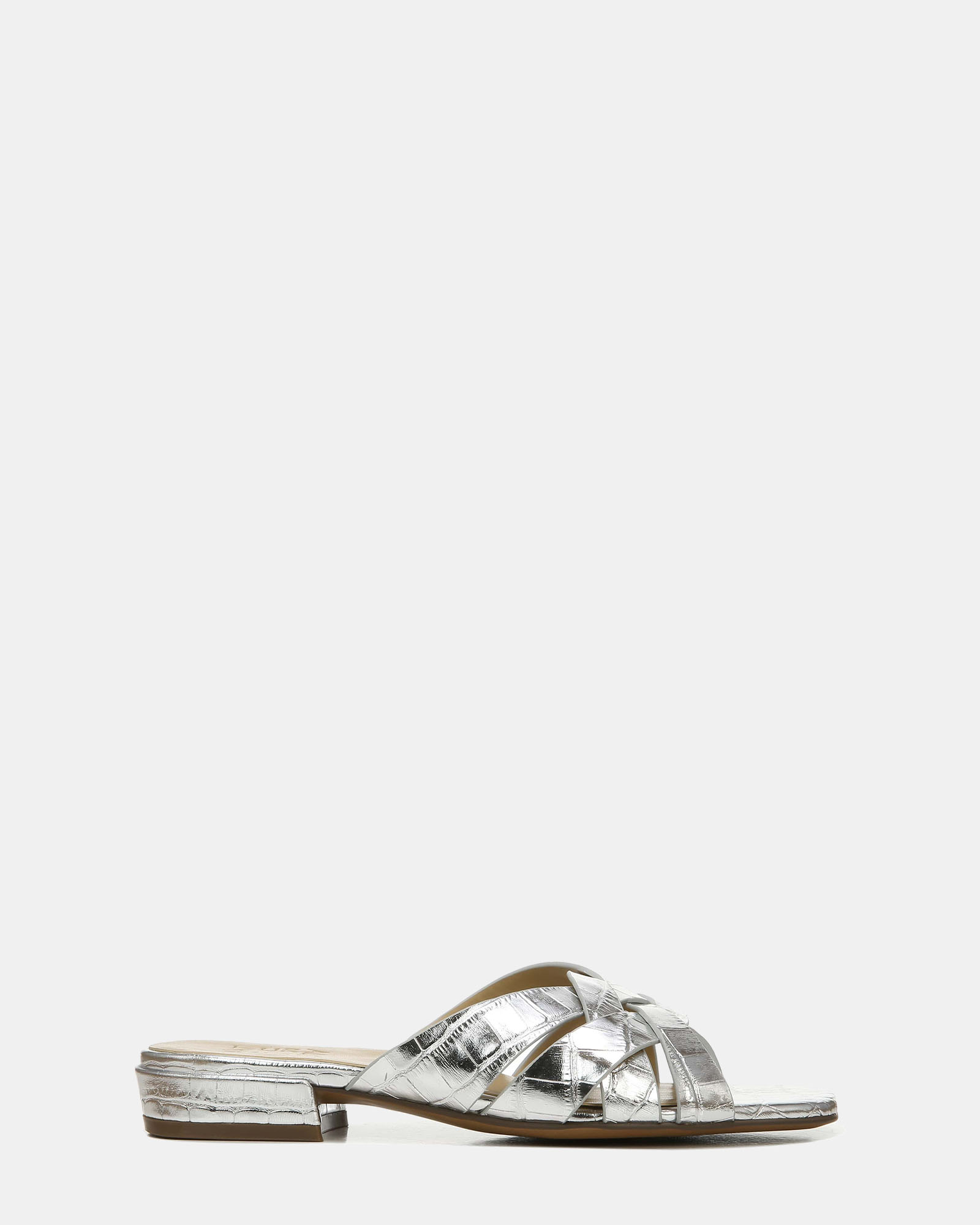 Ashford Slide - Silver Croc