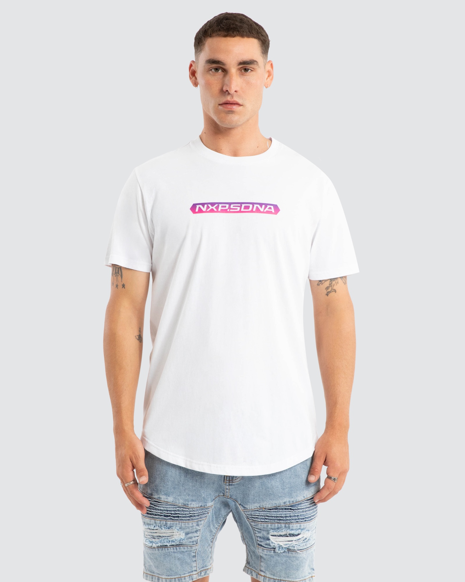 Score Dual Curved Tee