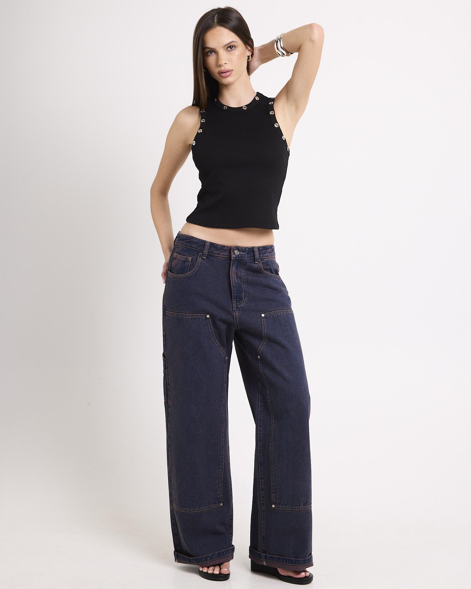 Baggy Double Knee Carpenter Denim Jeans