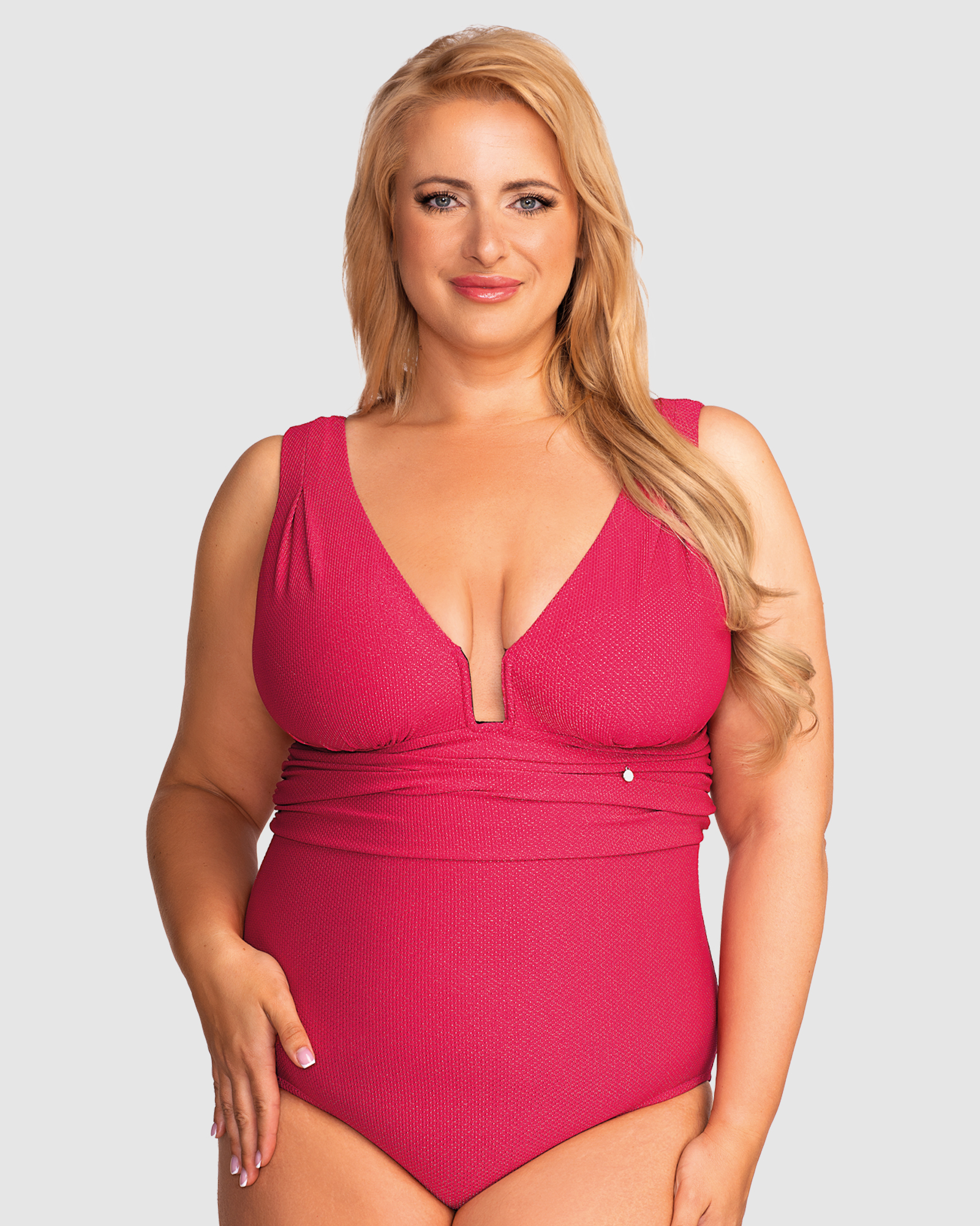 Aloa Plunge Full Bust One Piece Swimsuit
