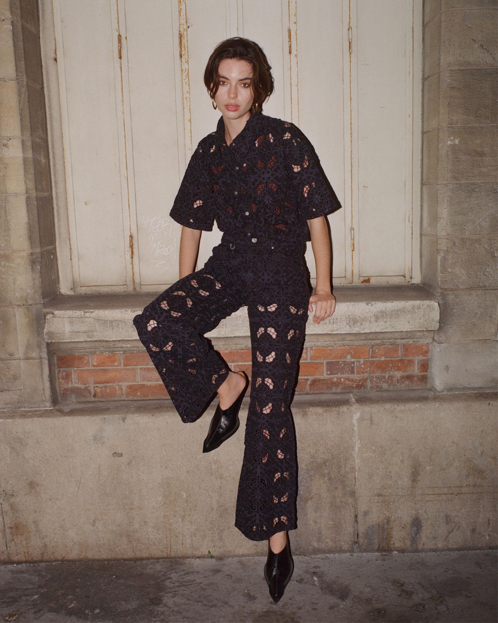 Eva Wide Fiore Embroidery
