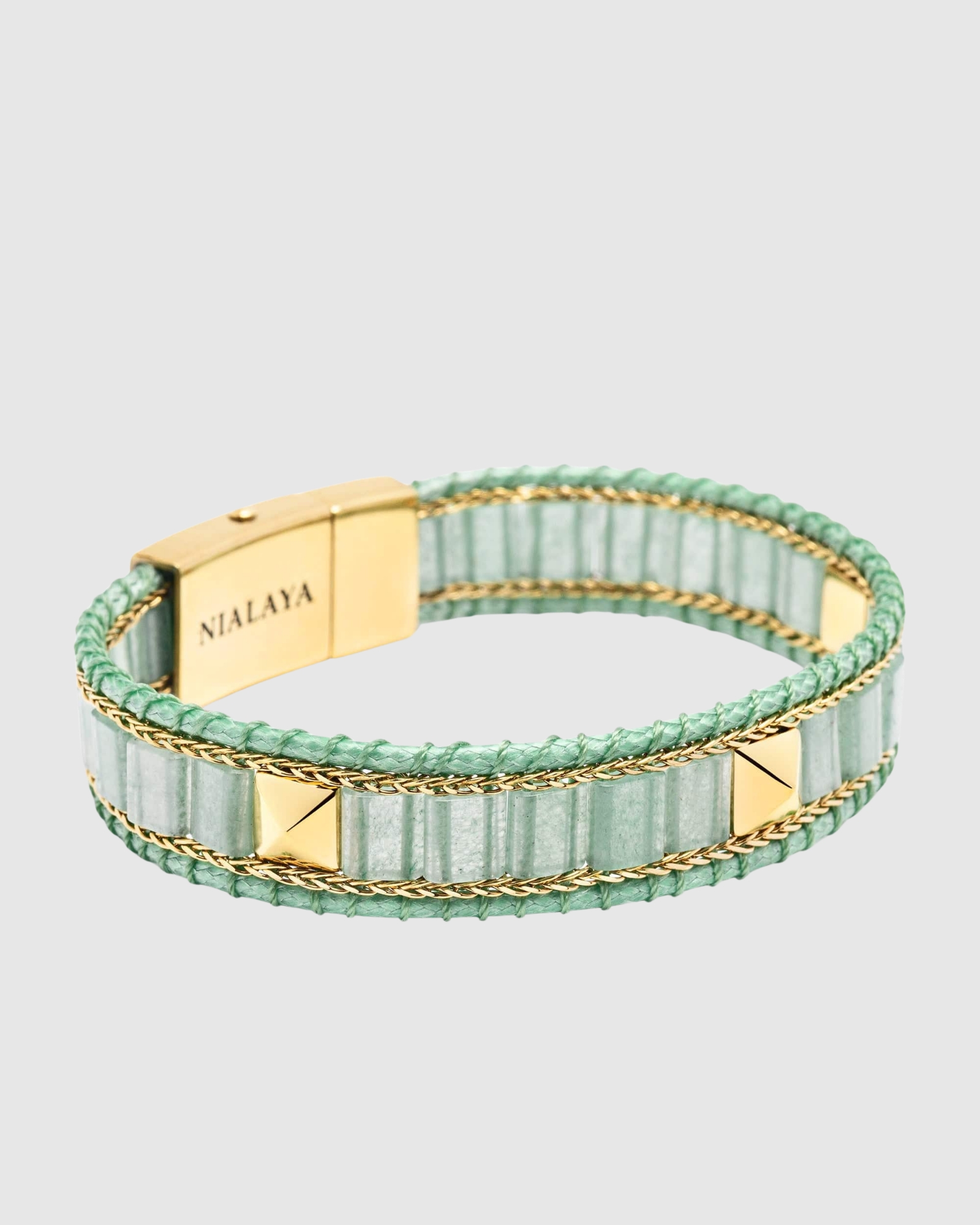 Green Aventurine Stud Bracelet
