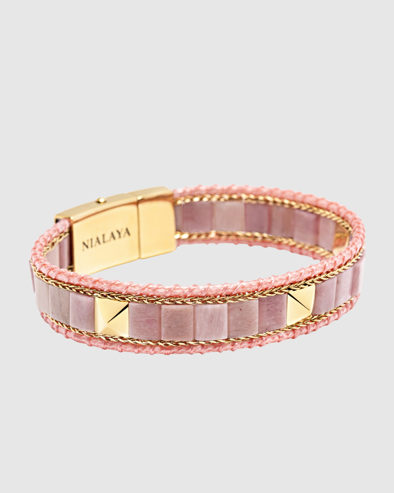 Rhodonite Stud Bracelet