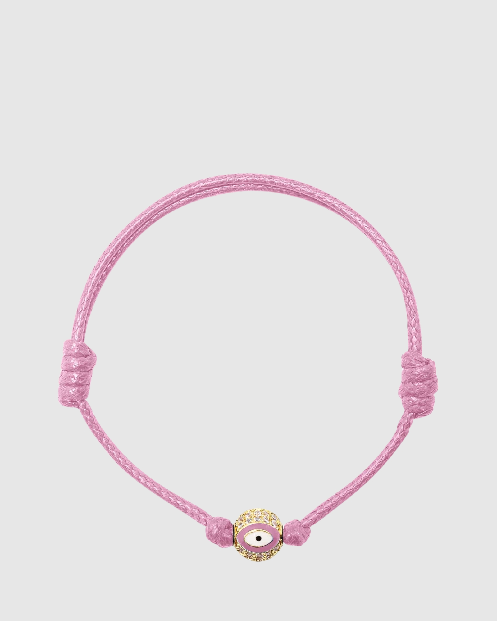 Pink Evil Eye String Bracelet