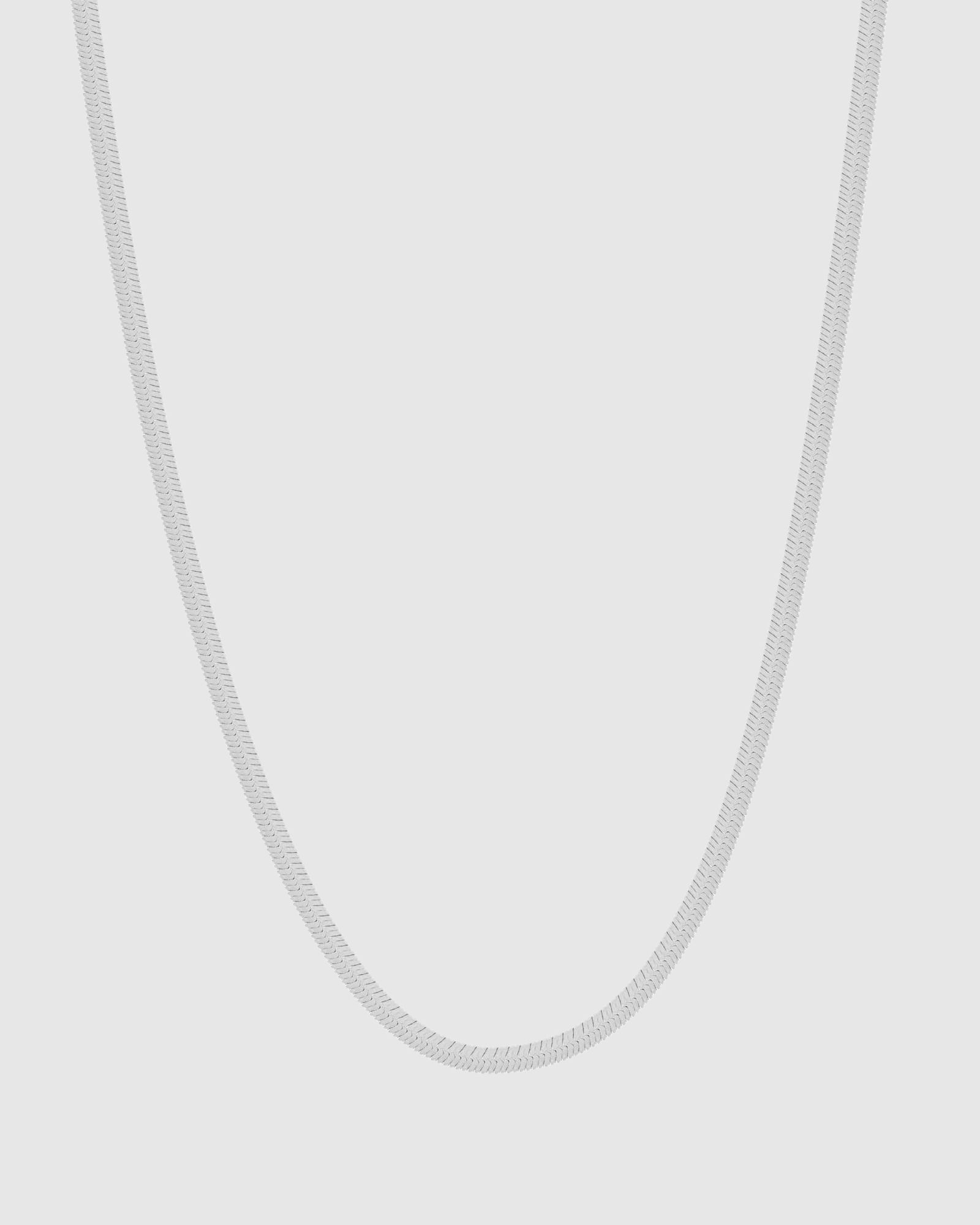 Snake Chain Necklace in Silver