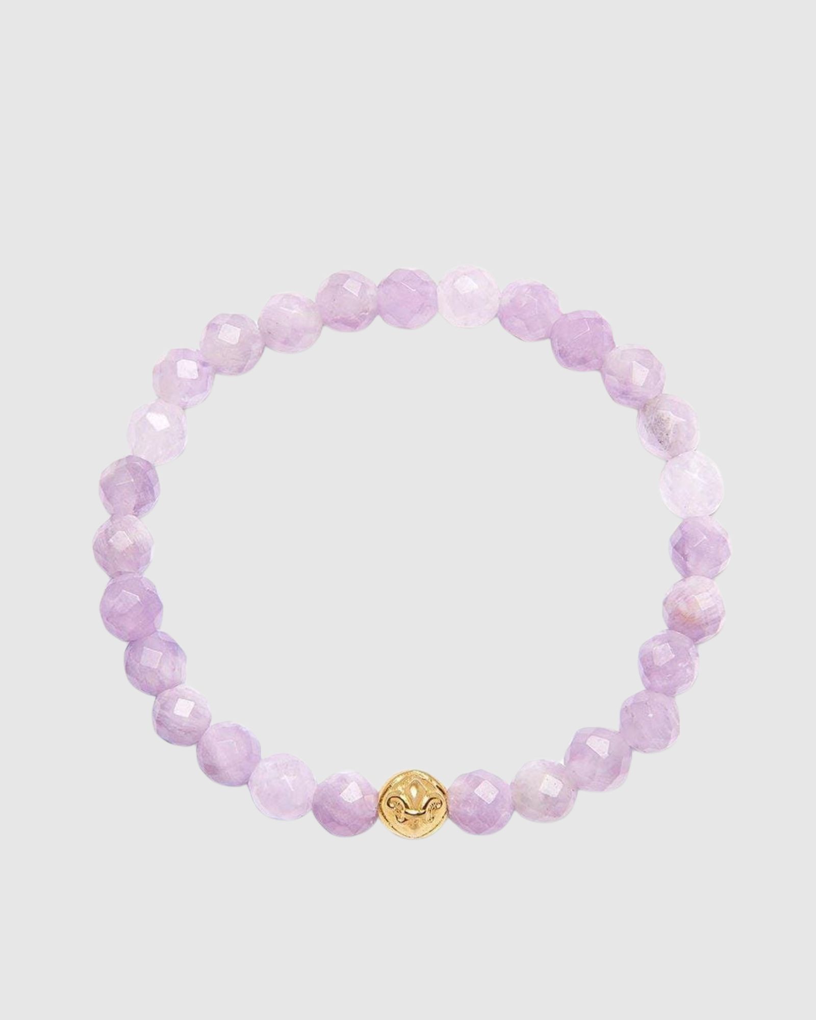 Wristband with Amethyst Lavender and Gold