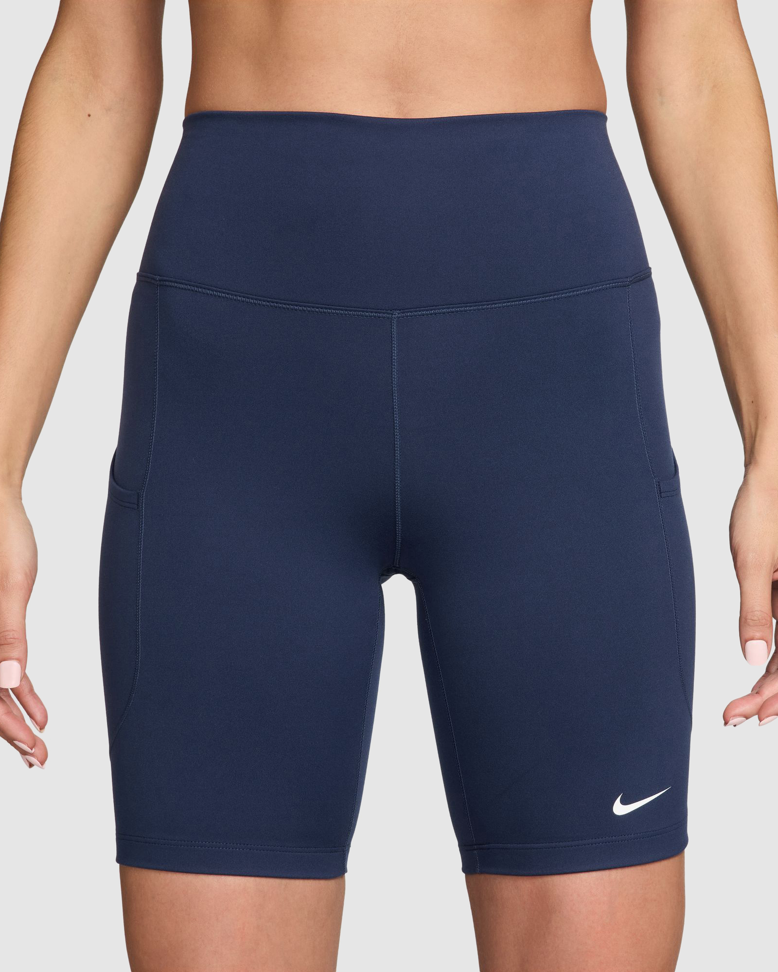 Nike One High-Waisted 8" Biker Shorts With Pockets