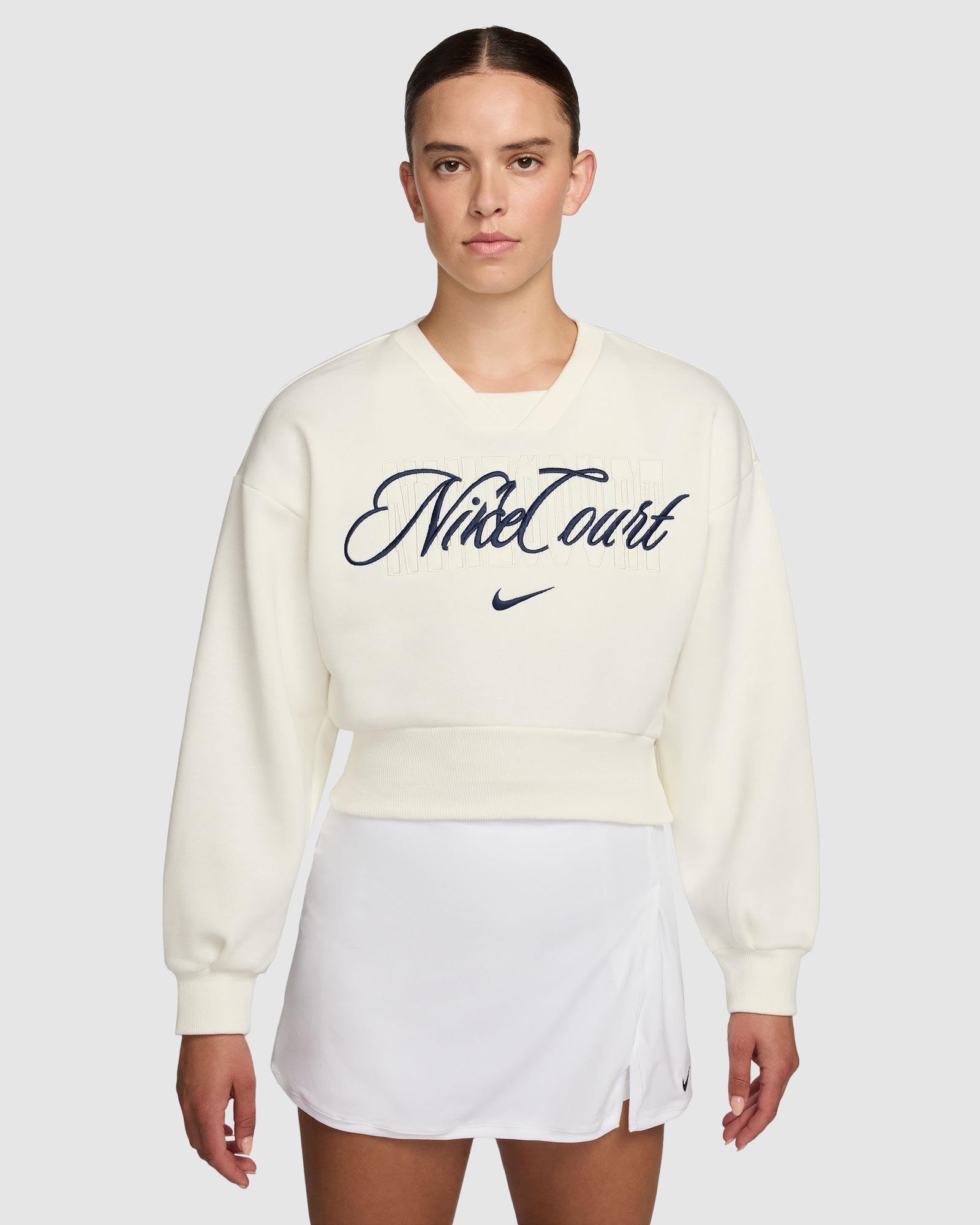 Court Collection French Terry Crew-Neck Tennis Top