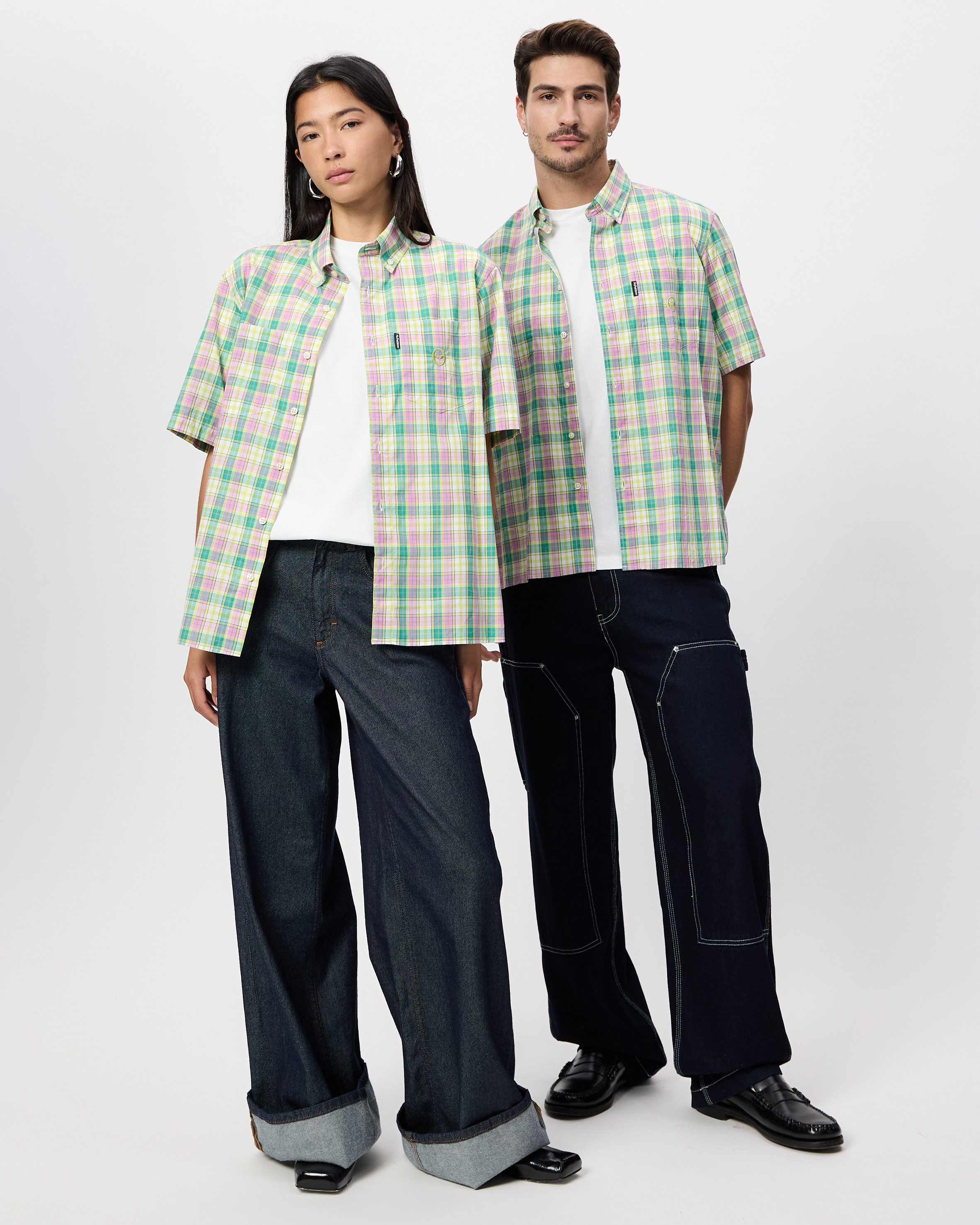 Alieno Embroidered SS Check Shirt