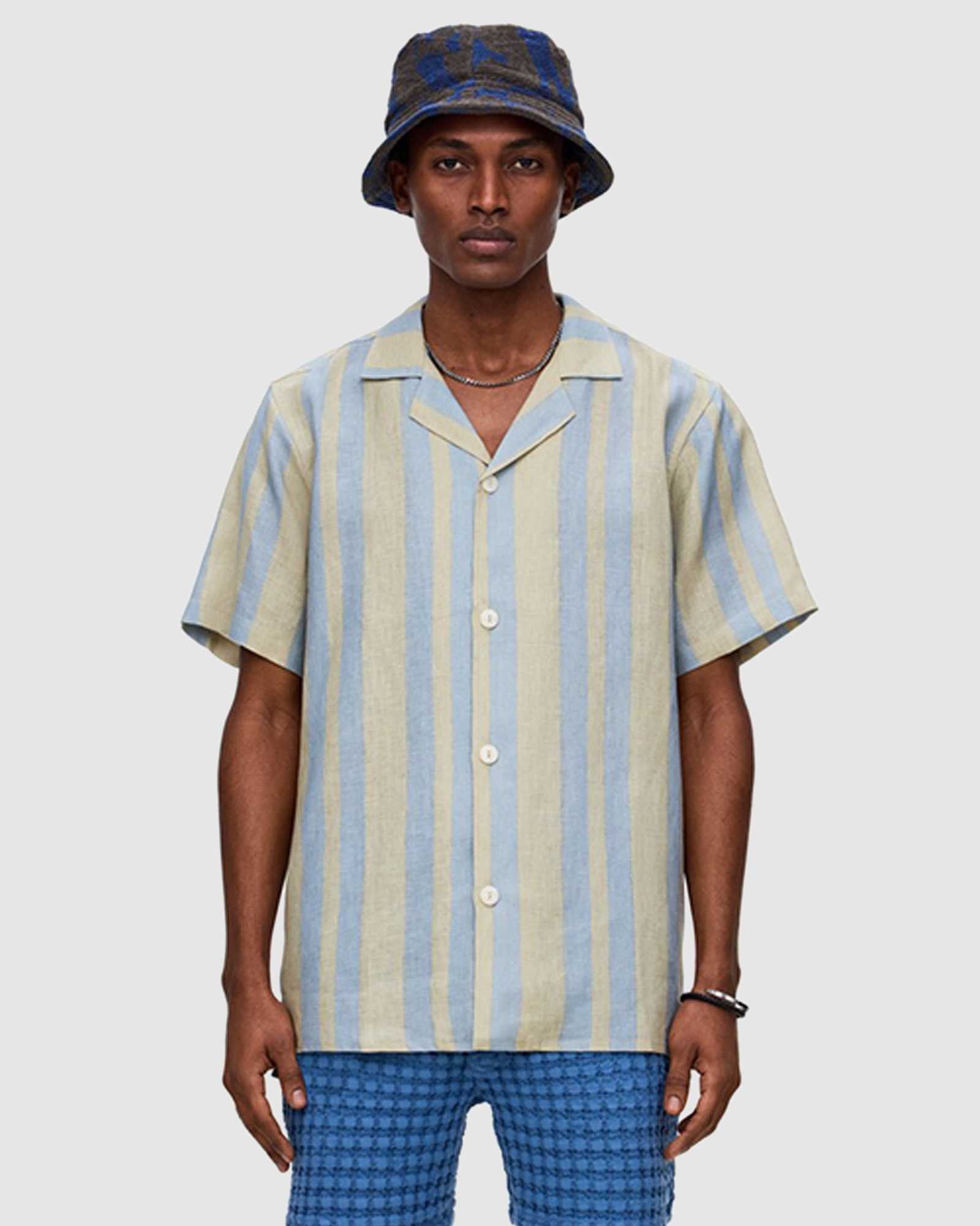 Mist Strata Cuba Linen Shirt