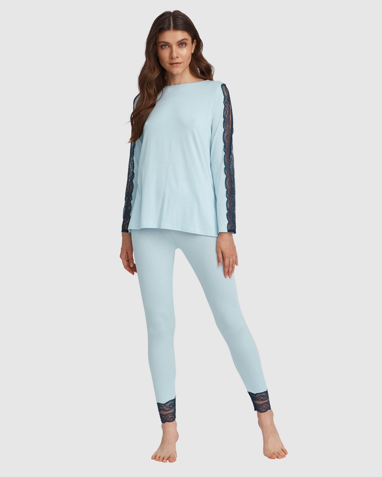 Lace Trim Pyjama Set