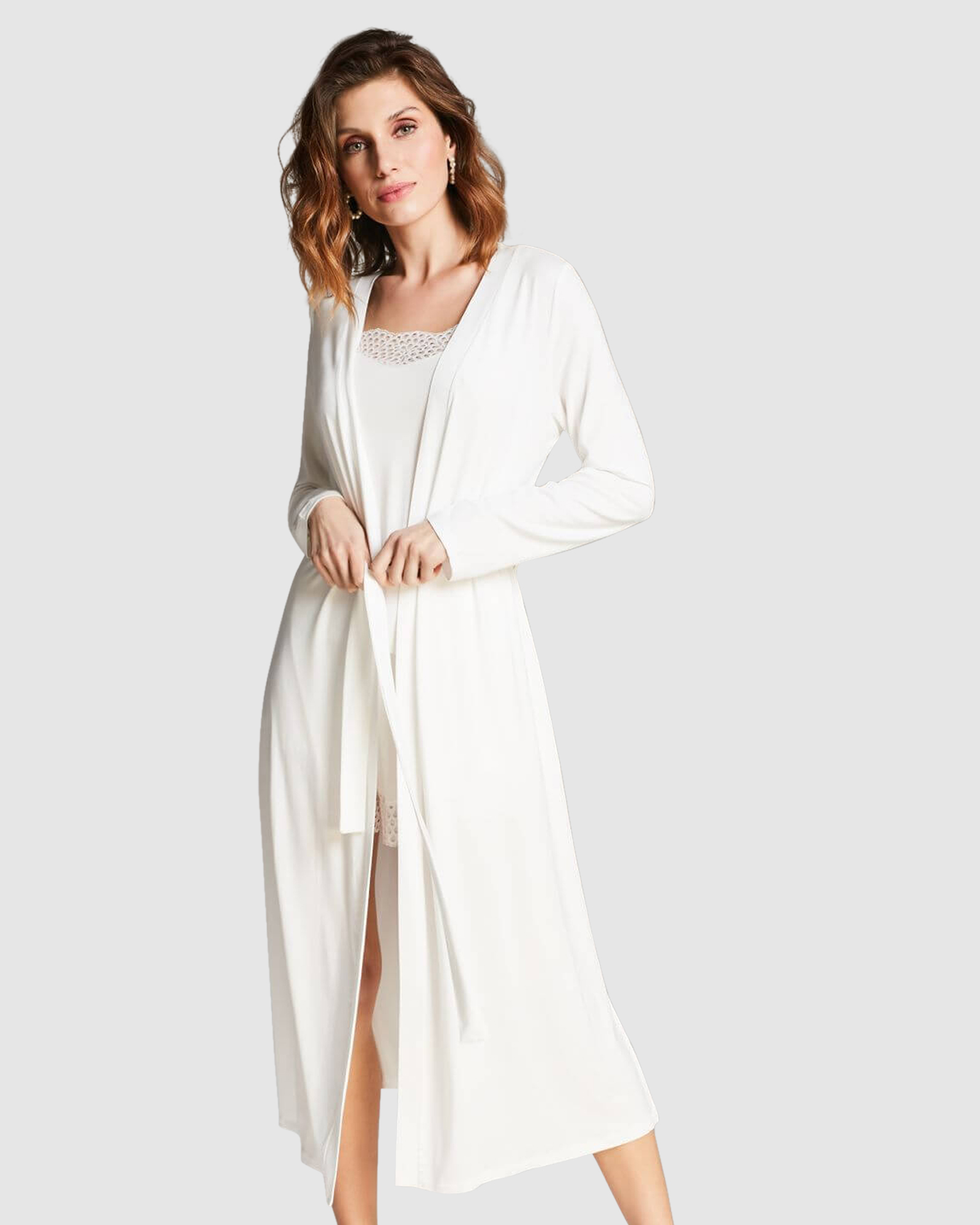 Midi Length Soft Viscose Lounge Robe