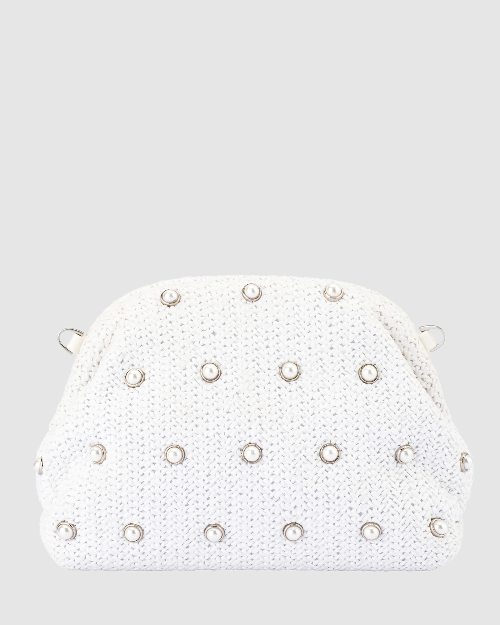 Kaia Studded Woven Clutch