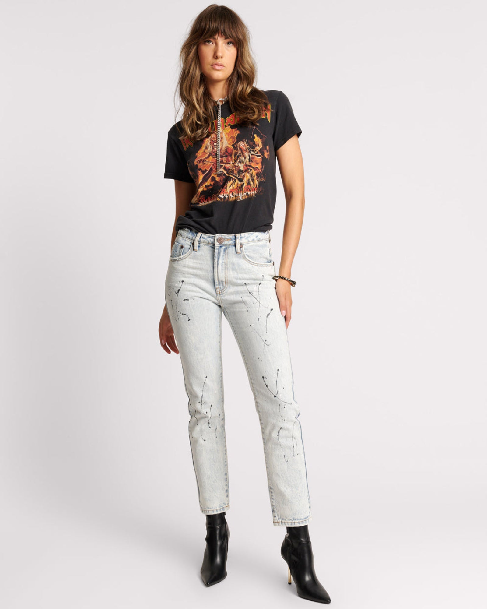 Florence Painted High Waist Awesome Baggies Straight Leg Jeans