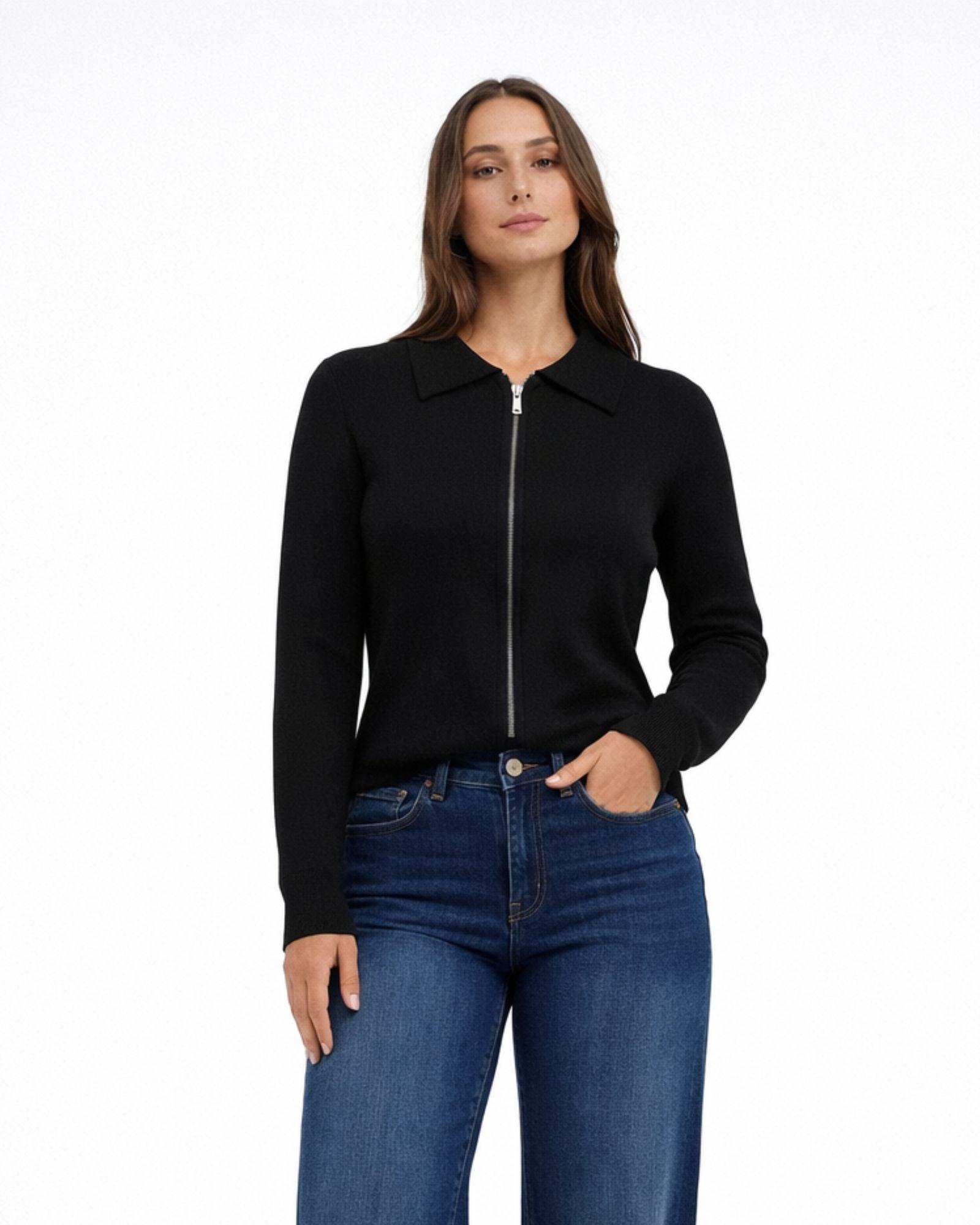 Andrea Zip Cardigan