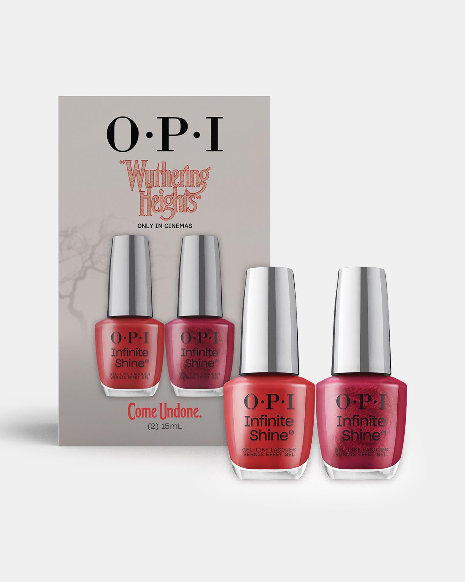 Opi X Wuthering Heights Infinite Shine Duo 2X15mL Red