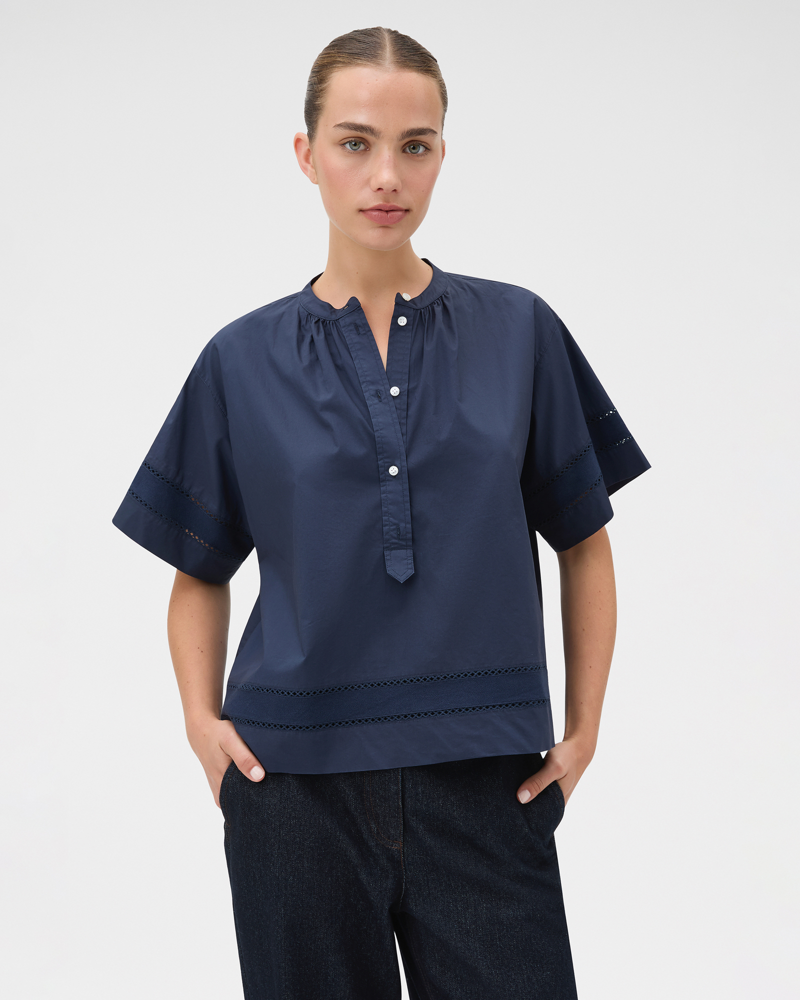 Trim Detail Smock