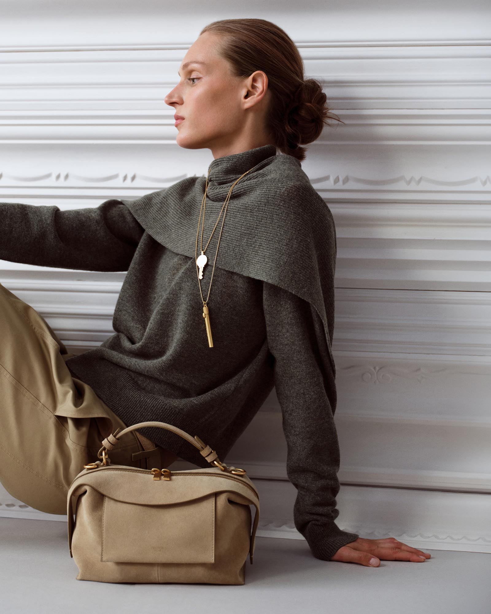 Wrap Scarf Knit Jumper