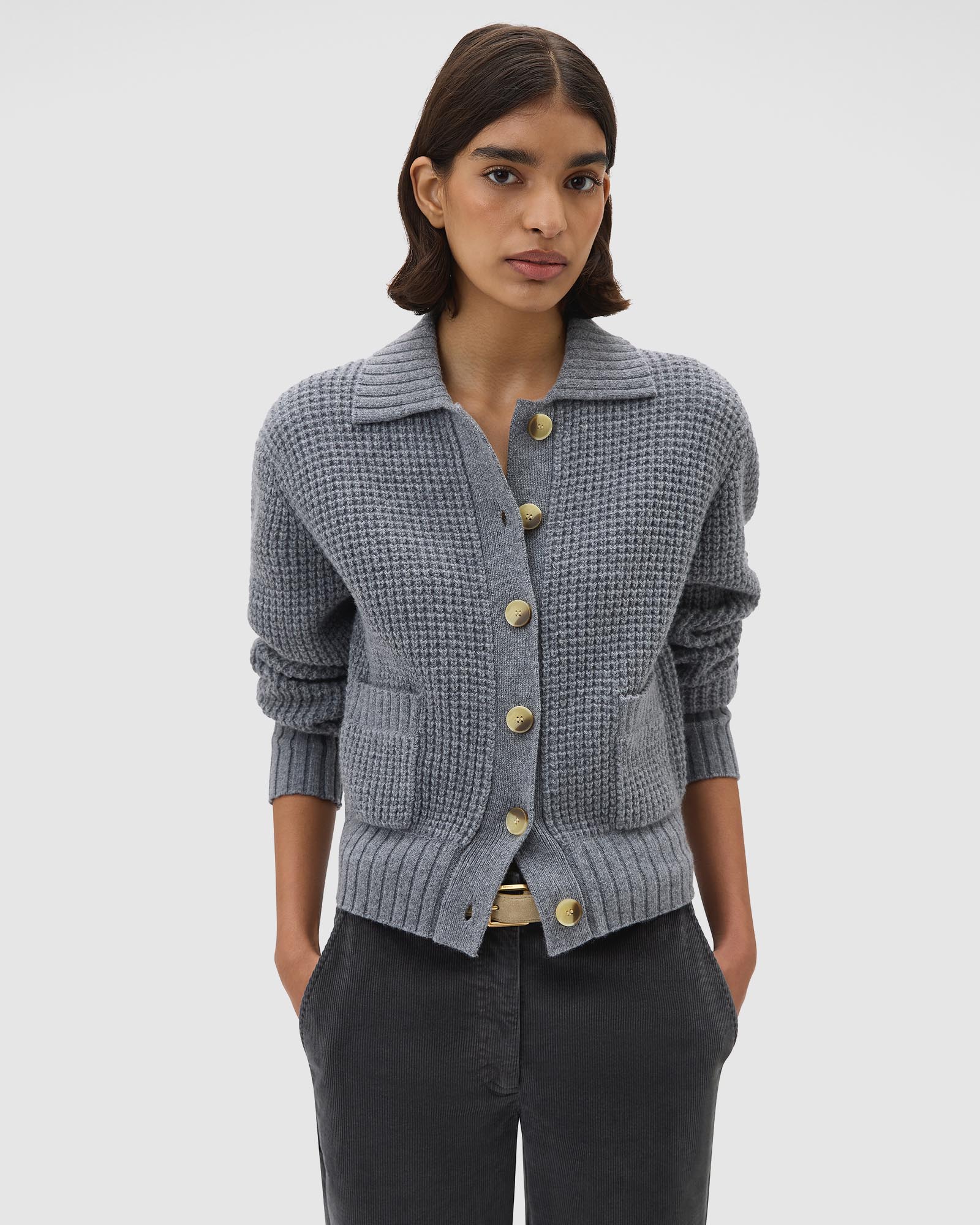 Waffle Cardigan