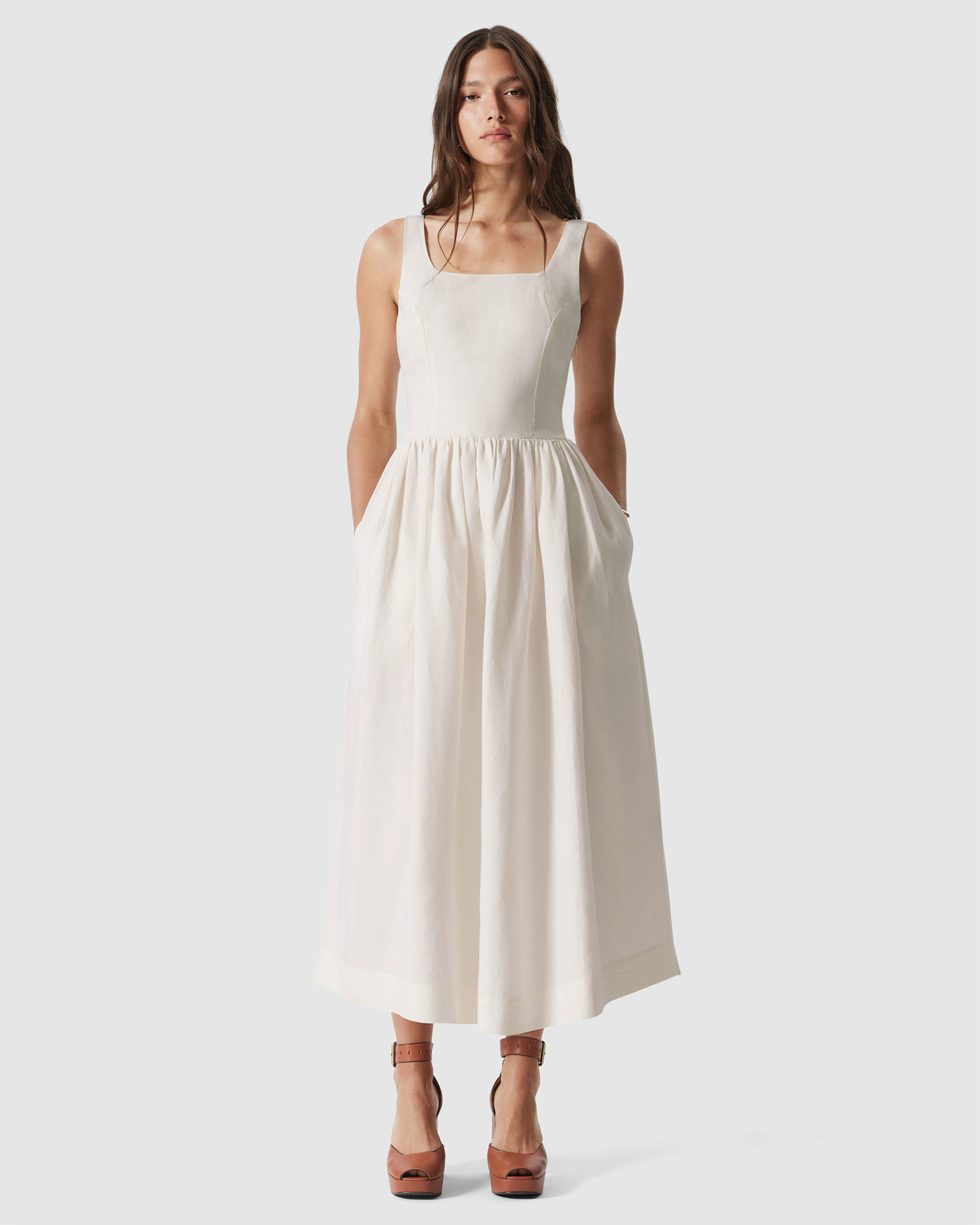 Flared Midi Dress