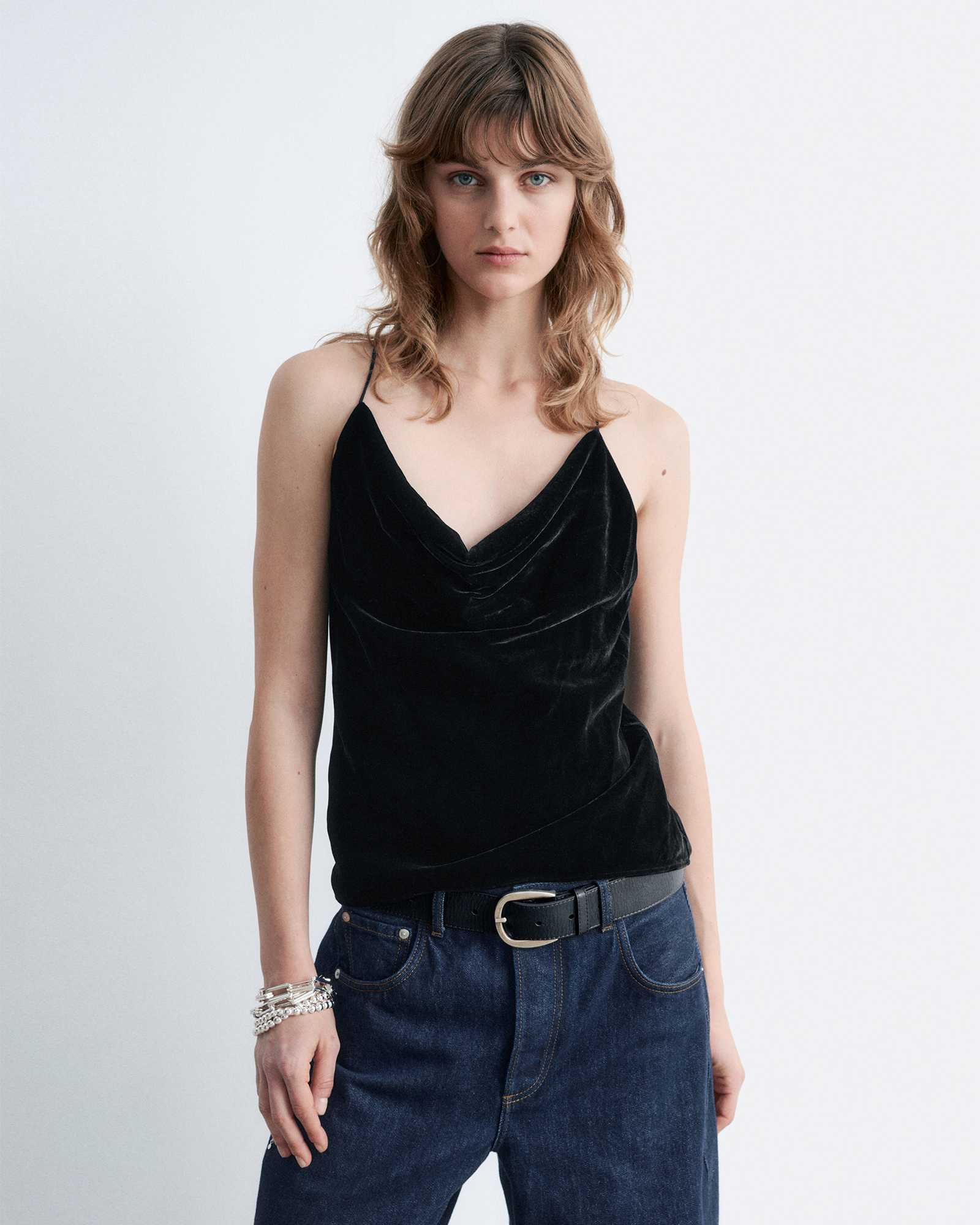 Strappy Velvet Top