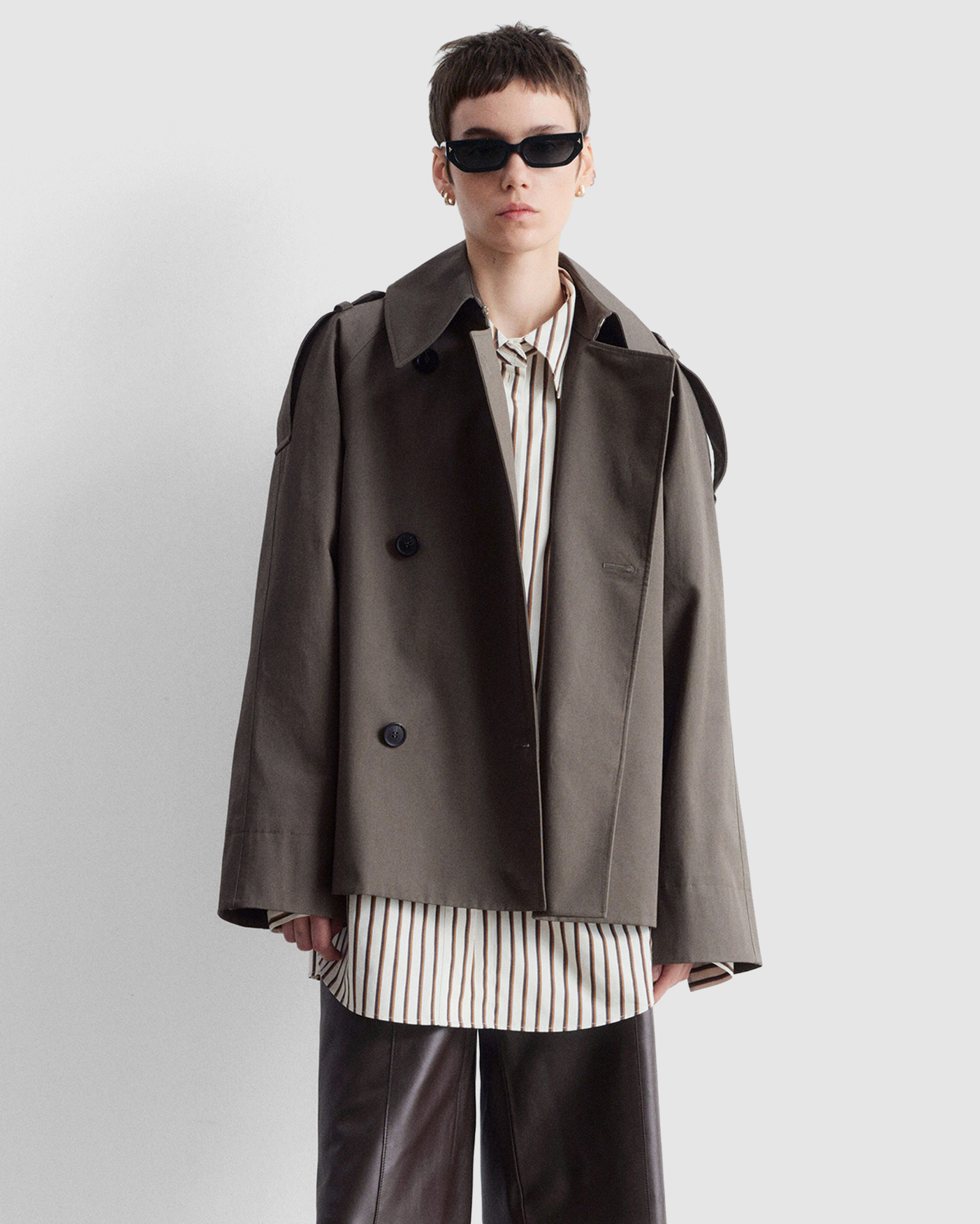 Double-Breasted Trench Jacket
