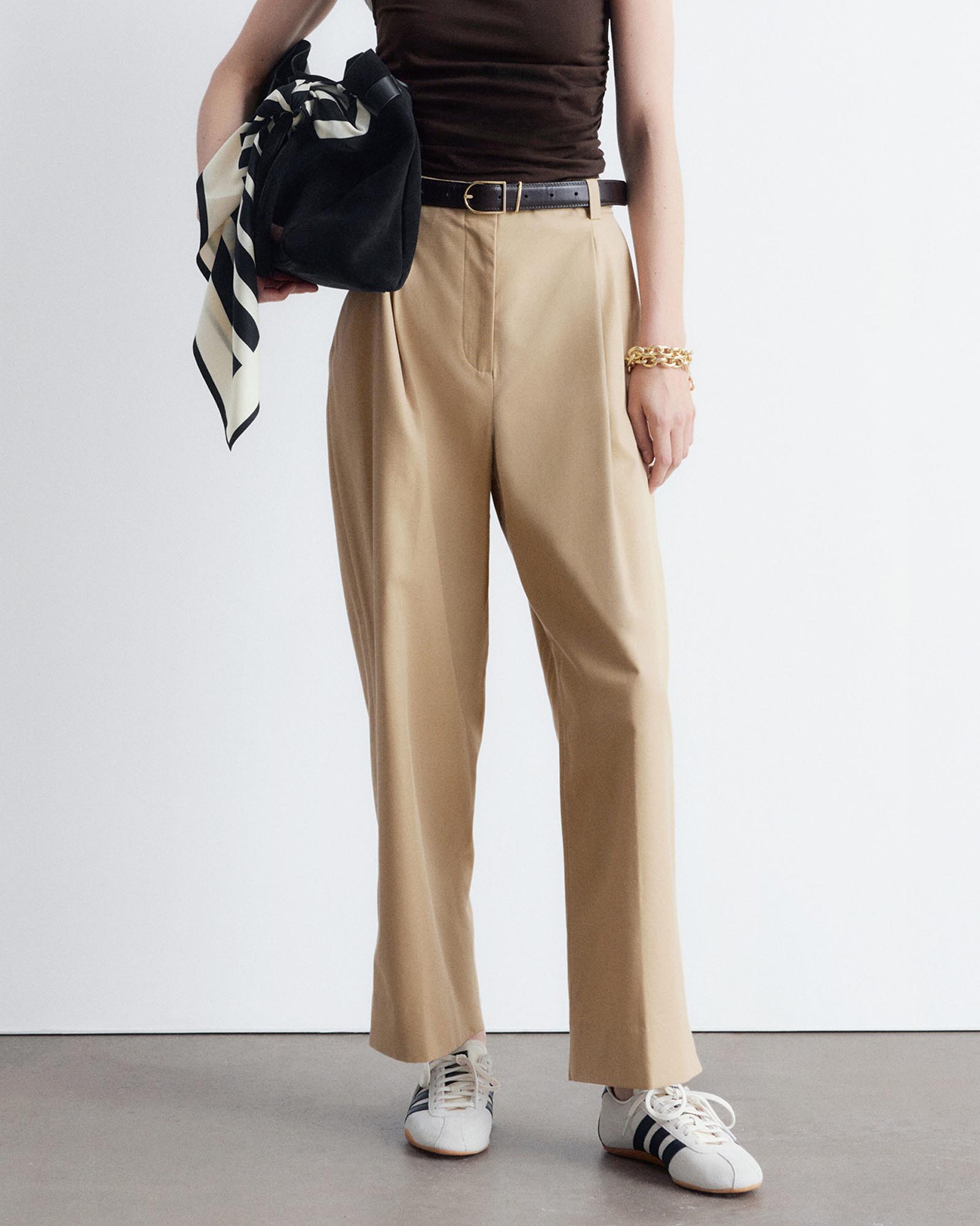 Tapered Press-Crease Trousers