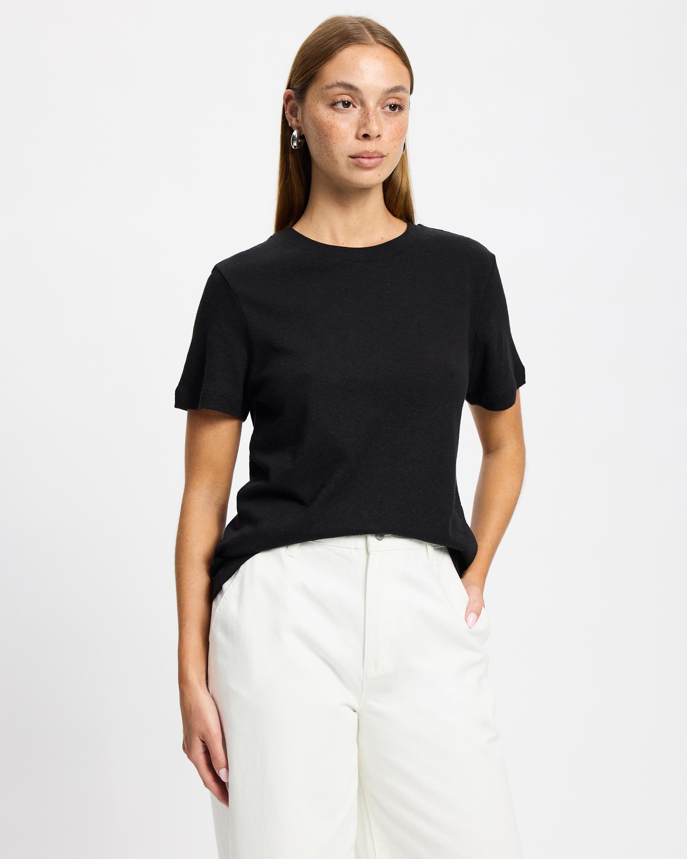Linen-Blend T-Shirt
