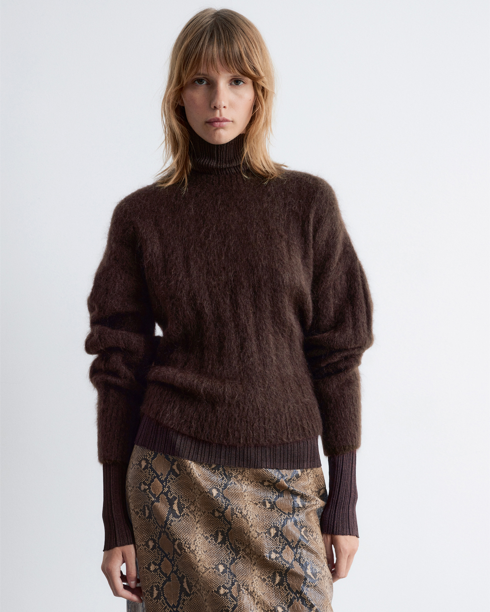 Mohair-Blend Rib-Knit Jumper