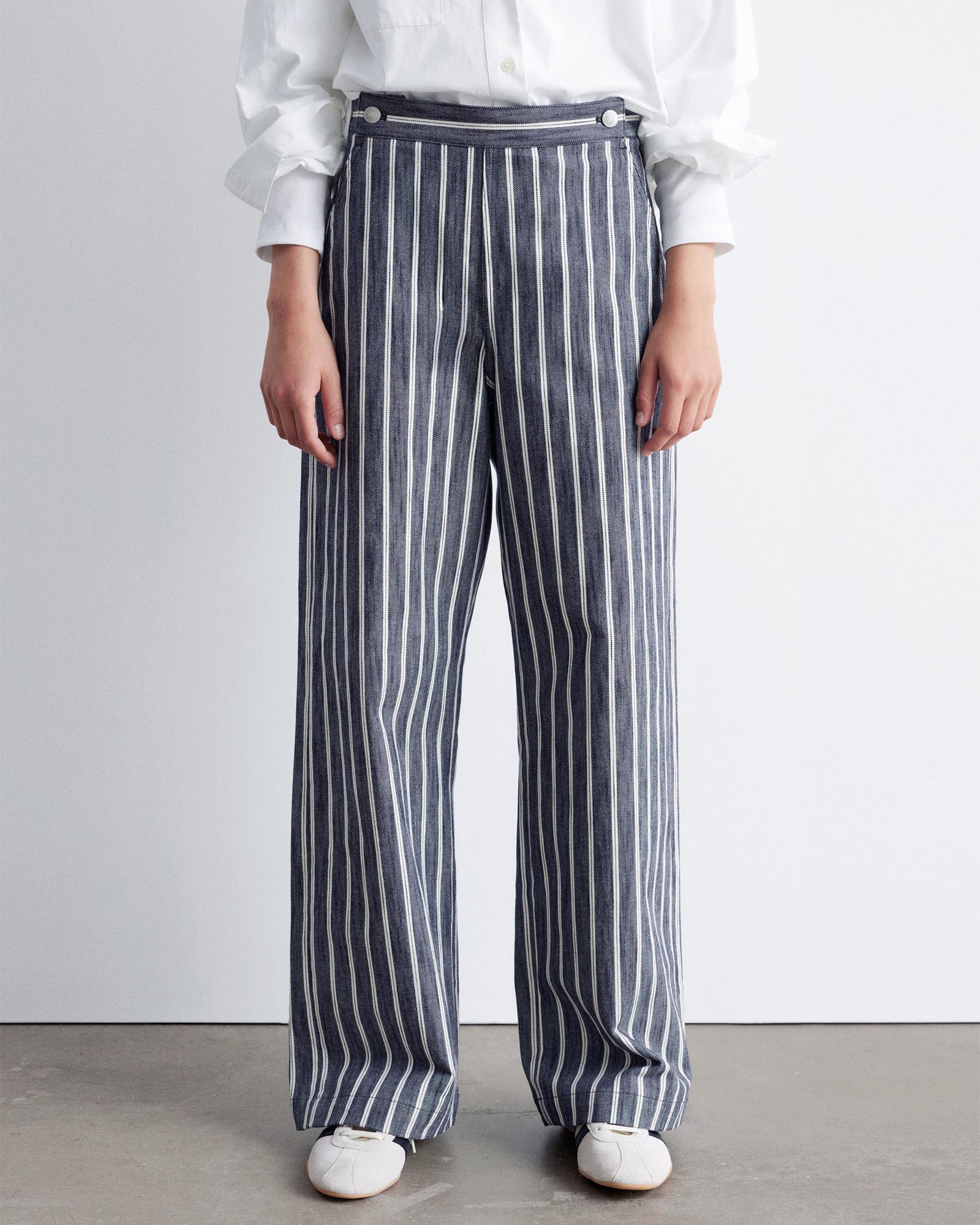 Striped Cotton Trousers