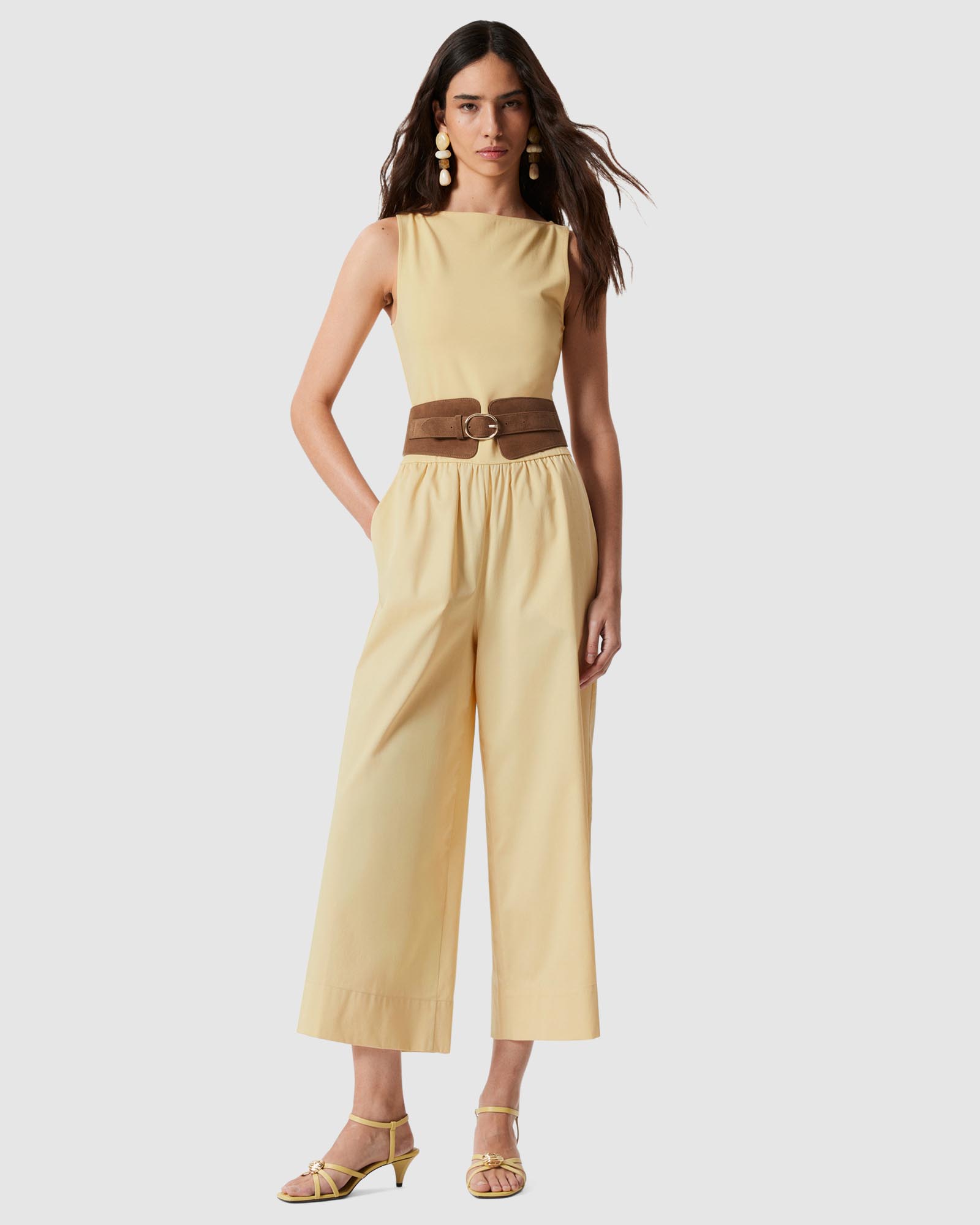 Sleeveless Wide-Leg Jumpsuit
