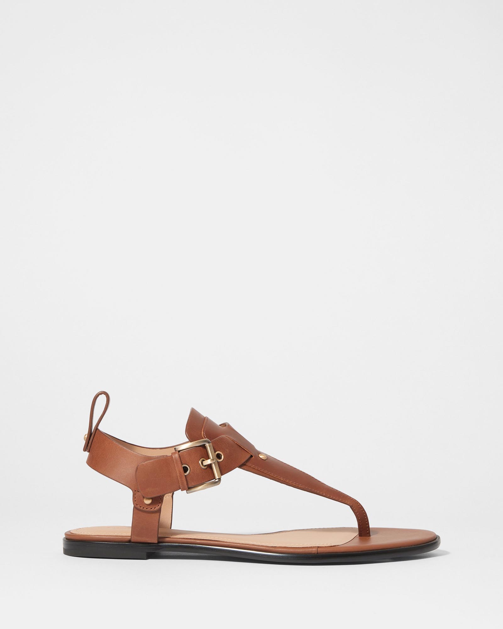 Ankle-Strap Leather Sandals