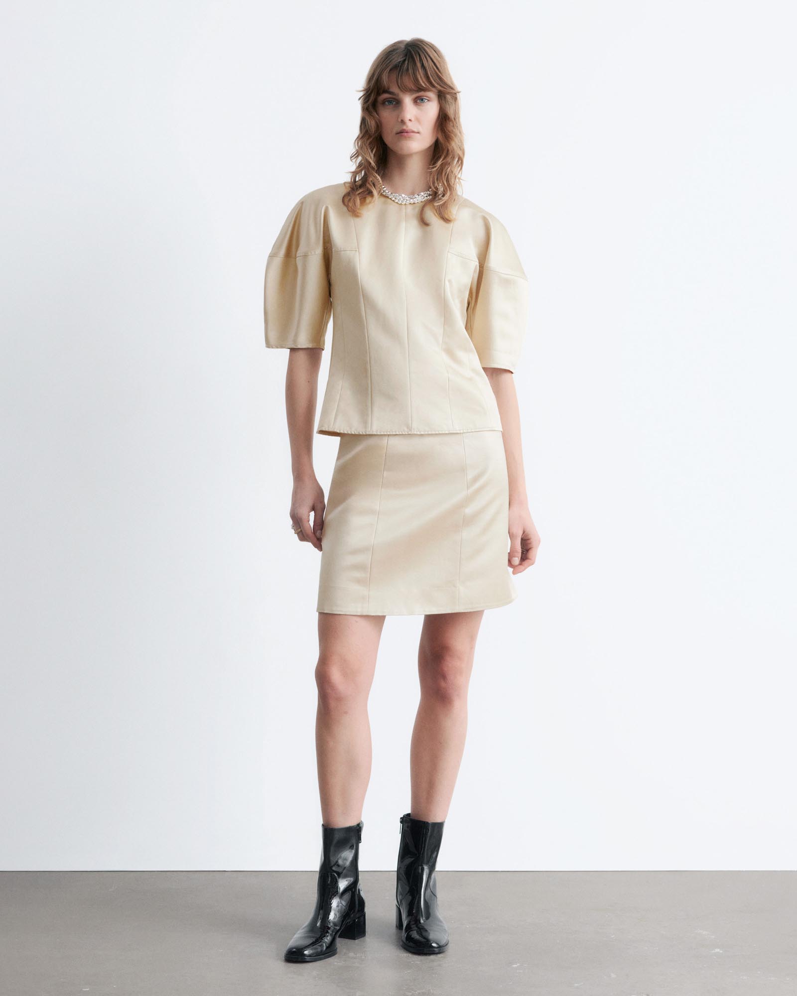 Satin Mini Skirt