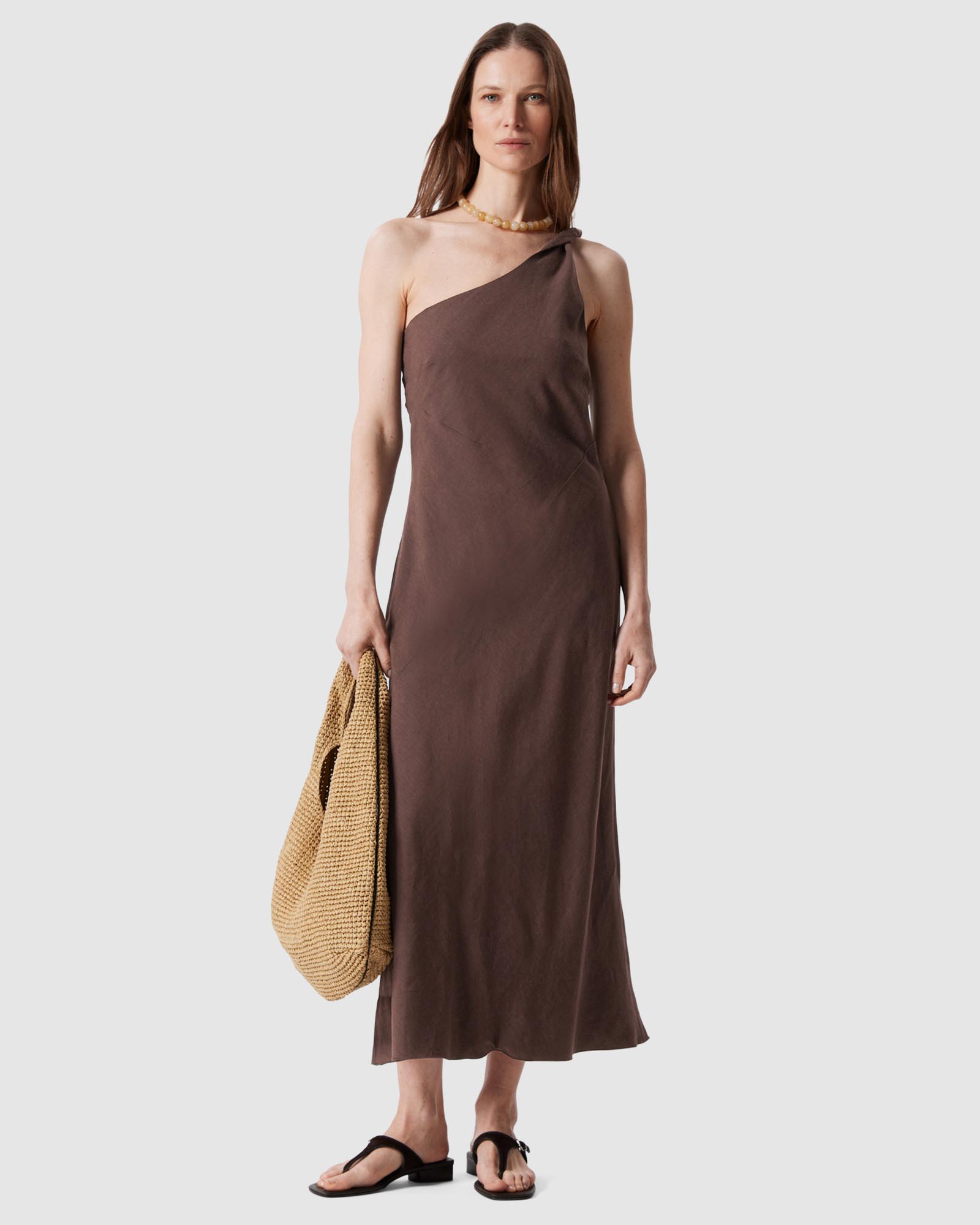 One-Shoulder Midi Dress