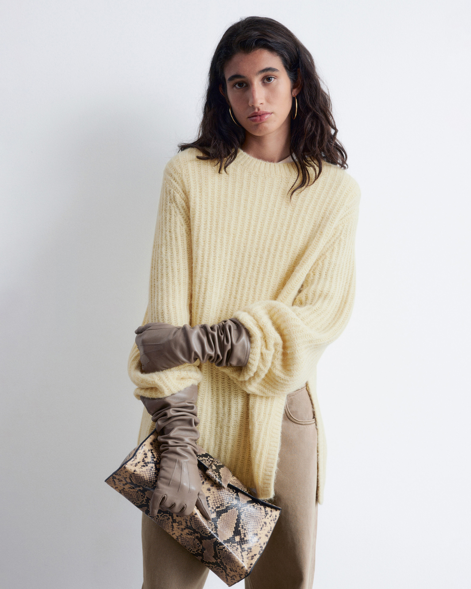 High-Slit Oversized Sweater