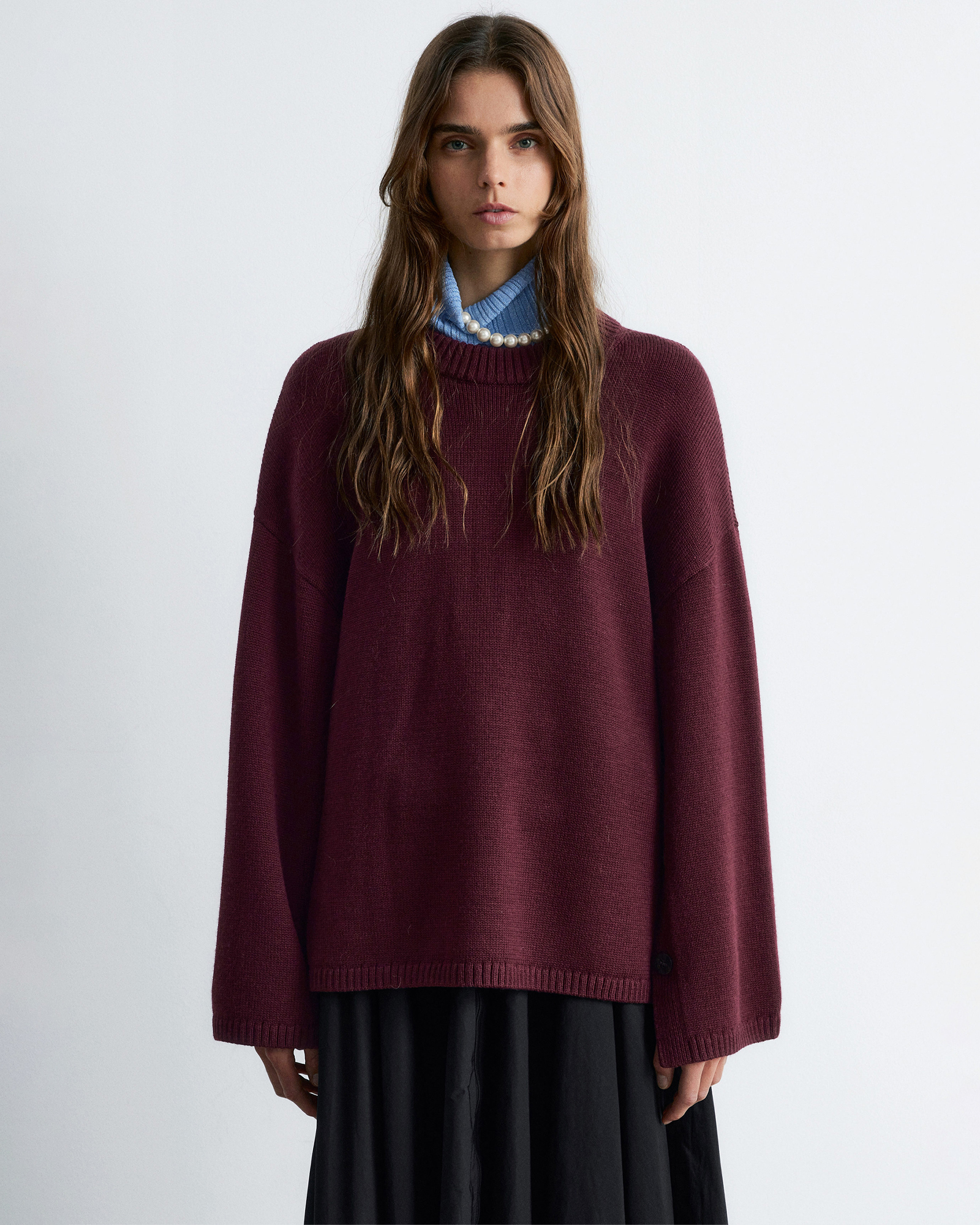 Button-Detailed Merino Jumper