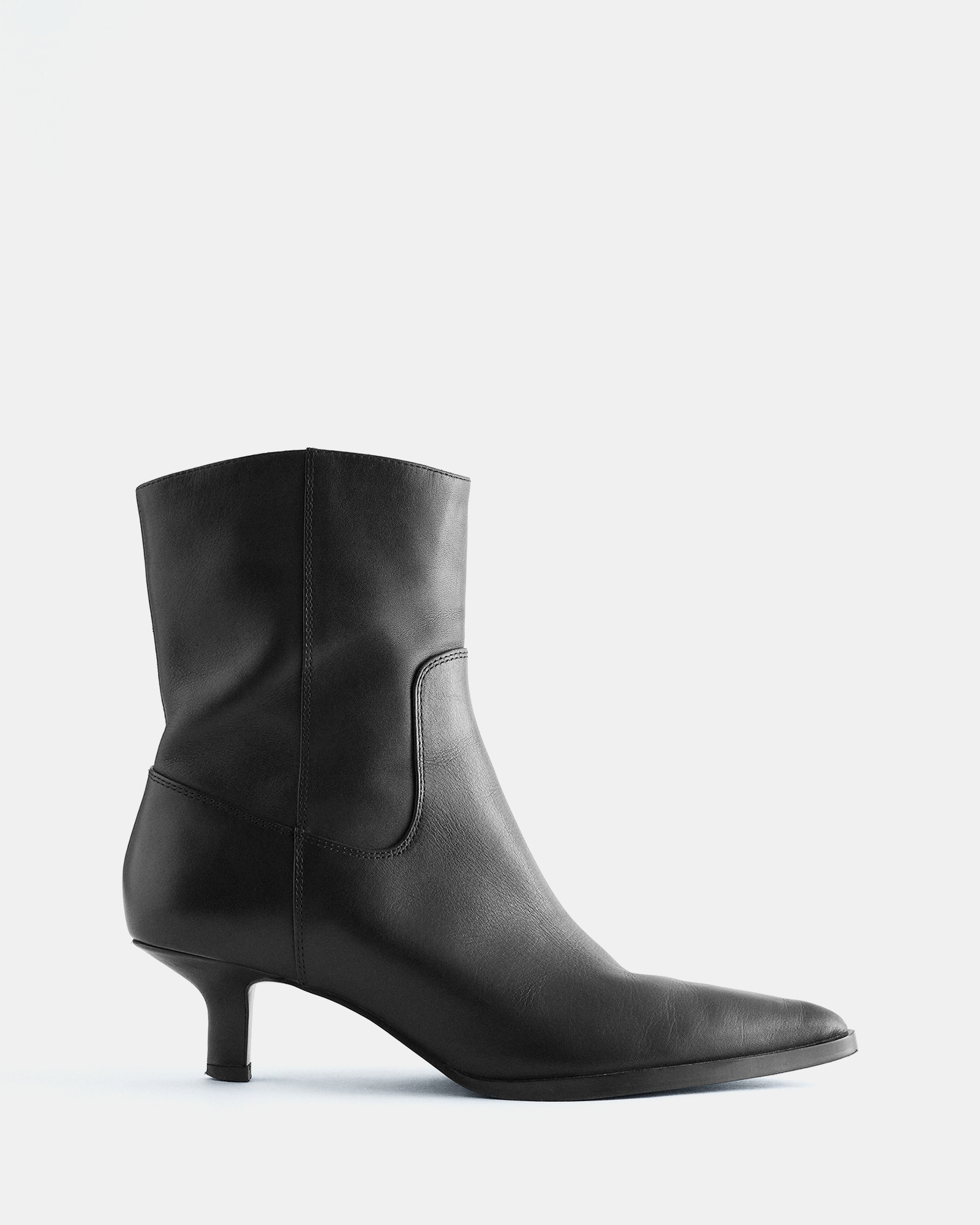 Kitten Heel Suede Ankle Boots