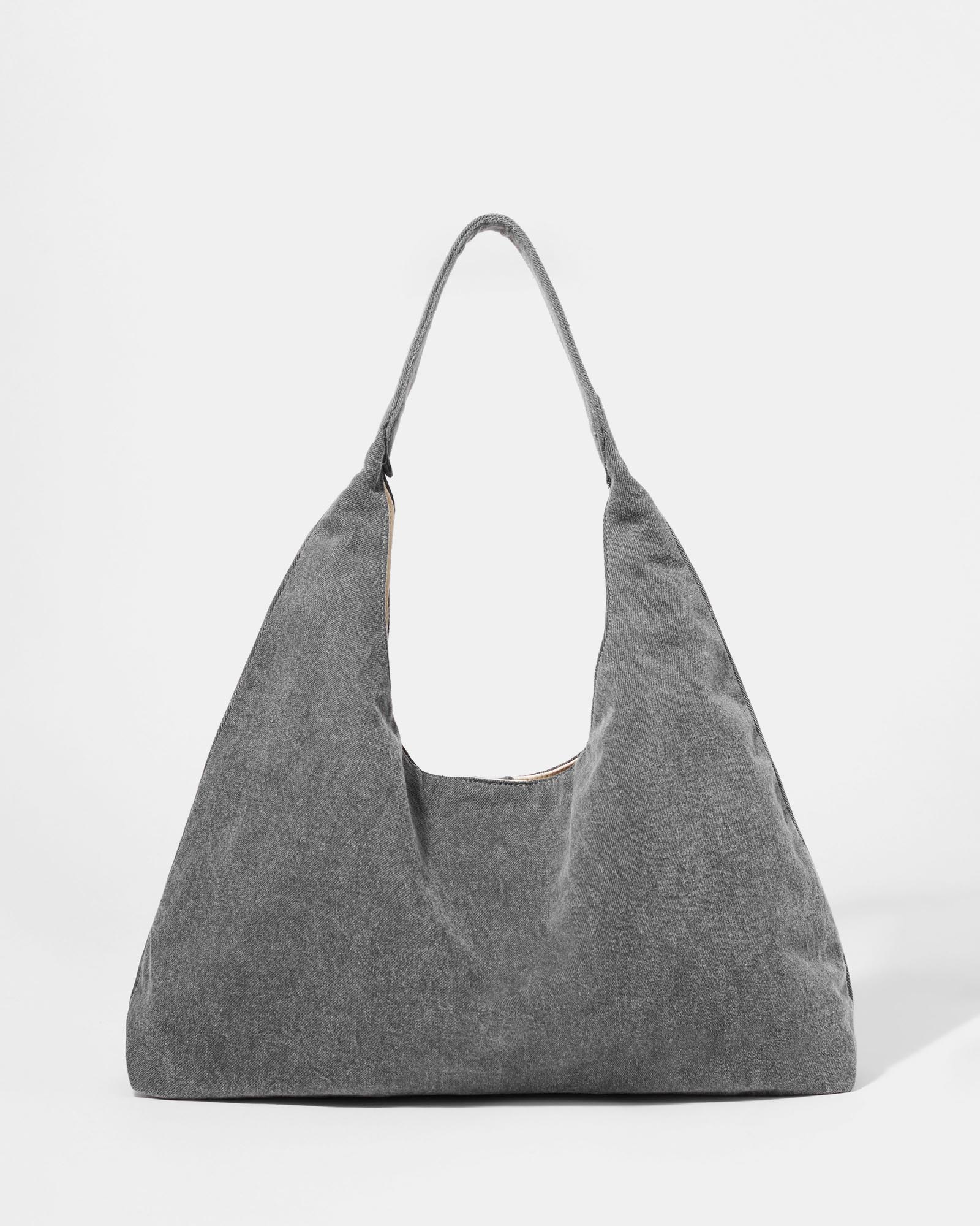 Washed Denim Tote Bag