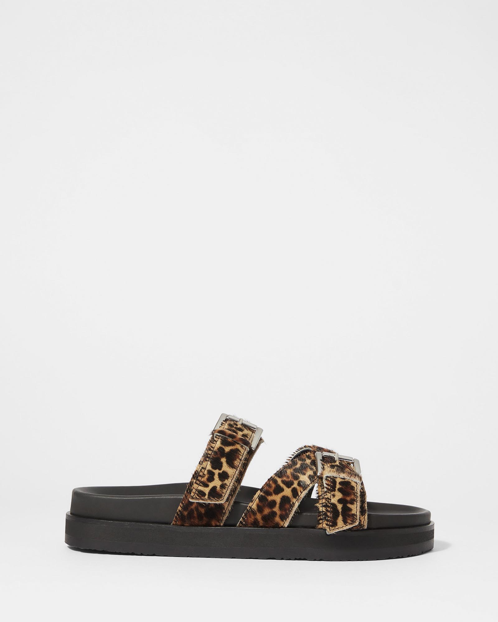 Cross-Strap Leather Sandals