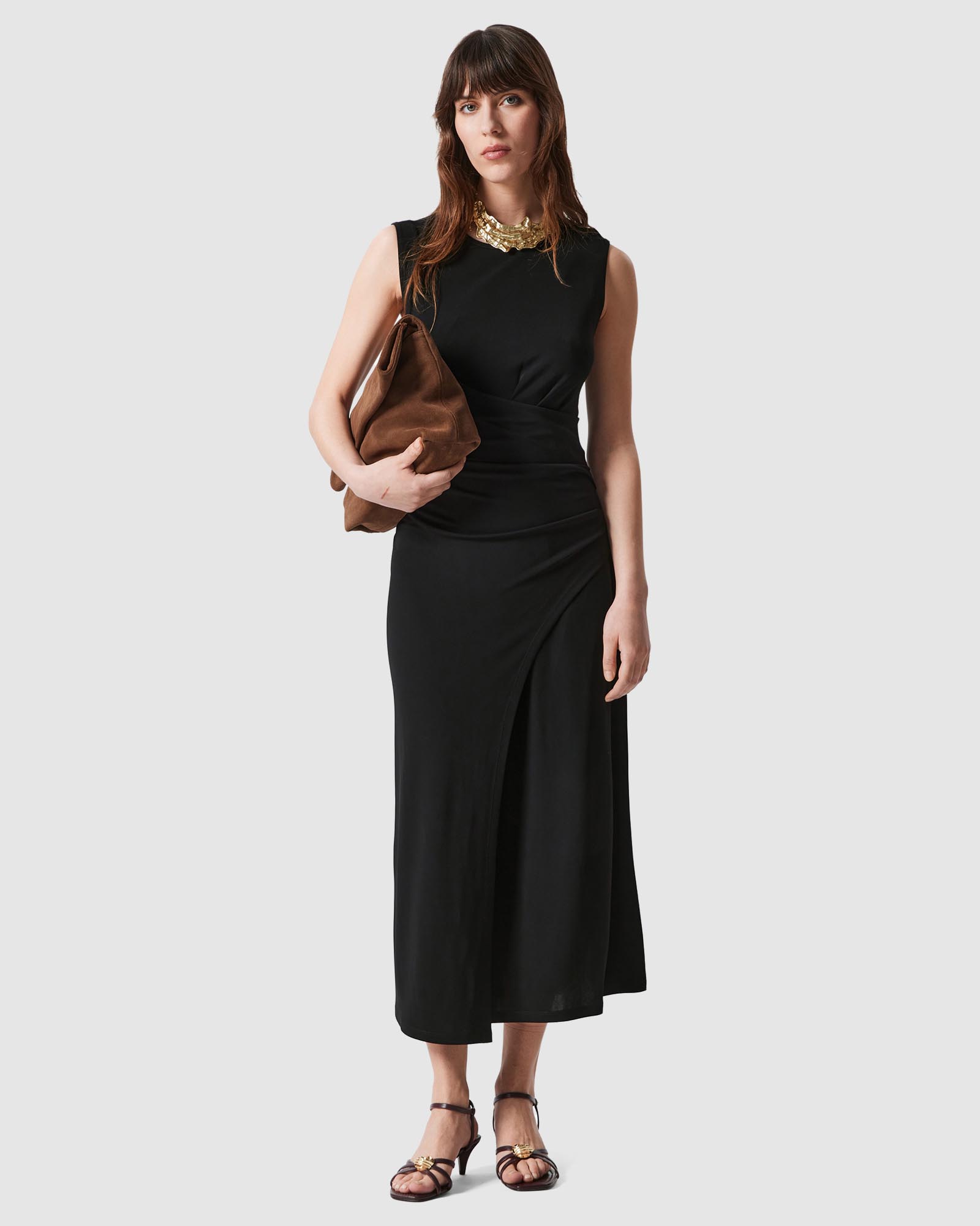 Draped Midi Dress