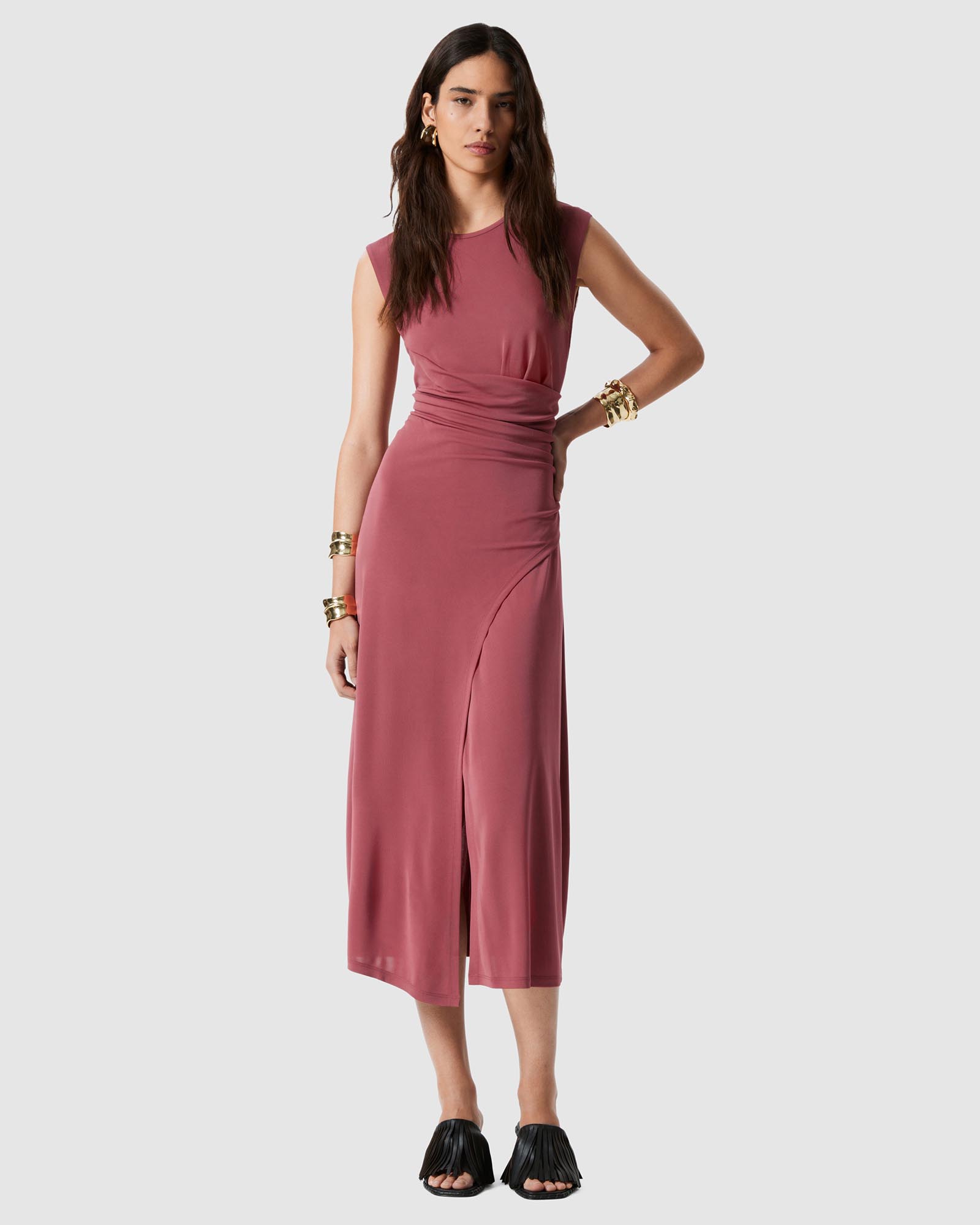 Draped Midi Dress