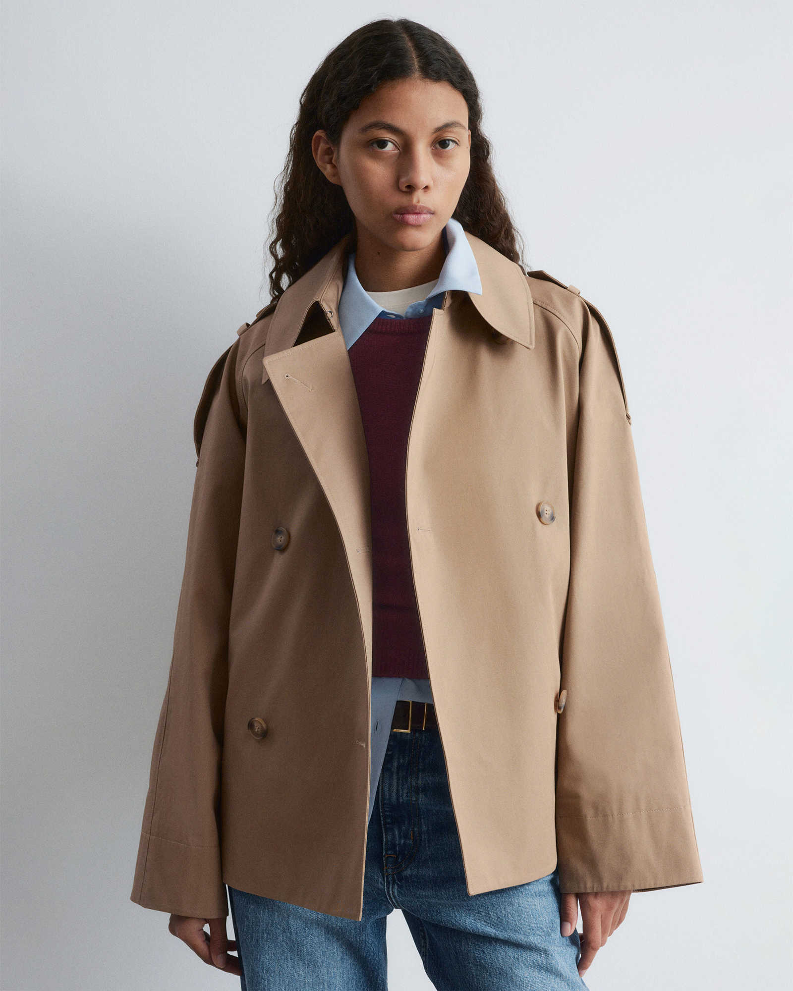 Double-Breasted Trench Jacket